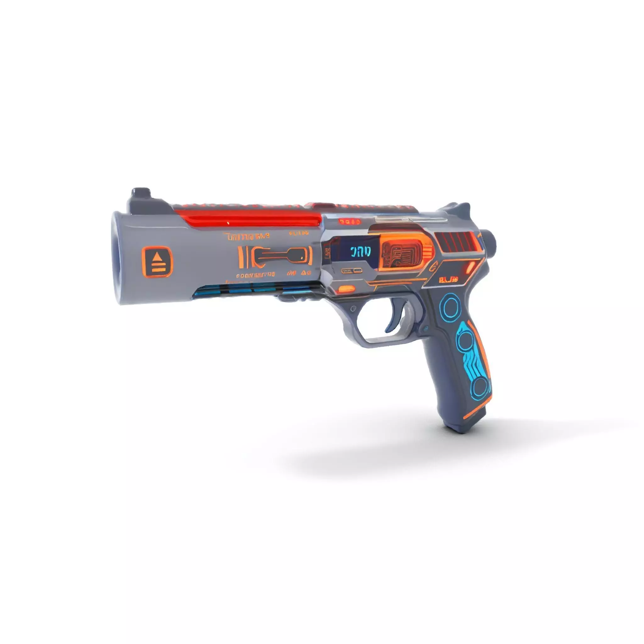 Futuristic Energy Blaster model pack Low-poly 3D model_11