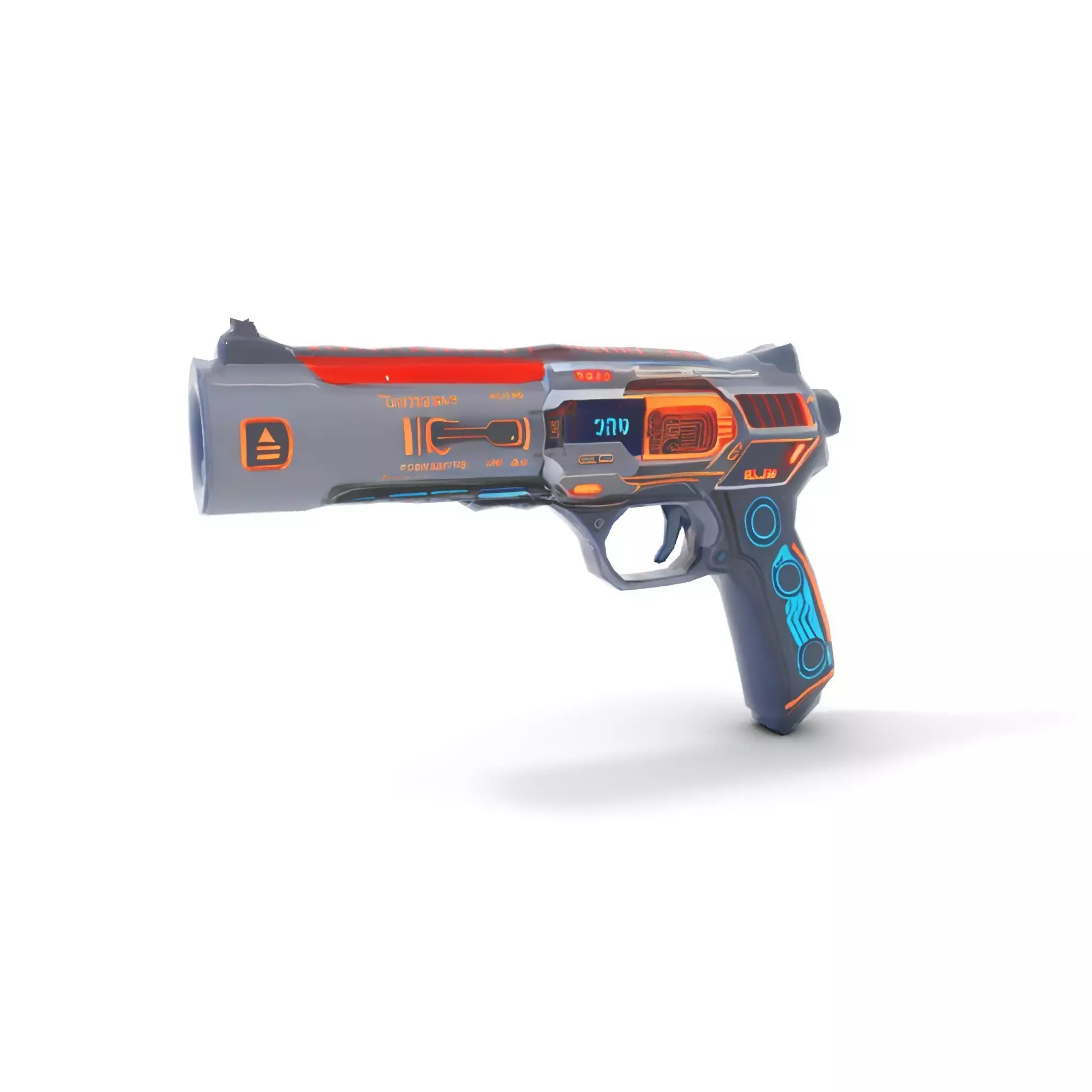 Futuristic Energy Blaster model pack Low-poly 3D model_14