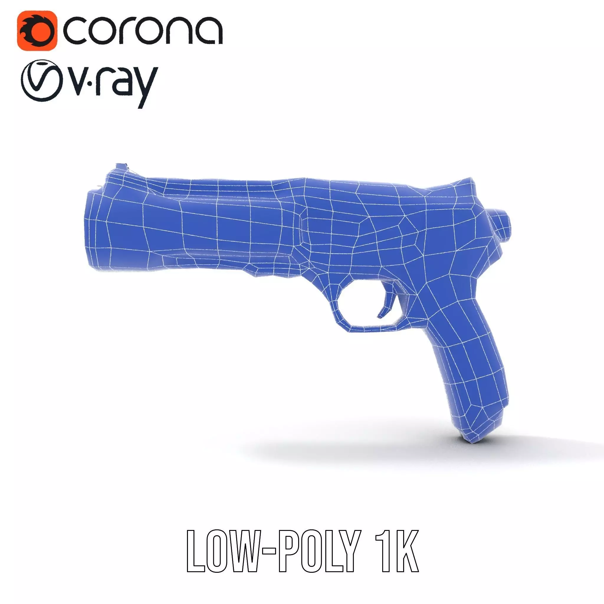 Futuristic Energy Blaster model pack Low-poly 3D model_23