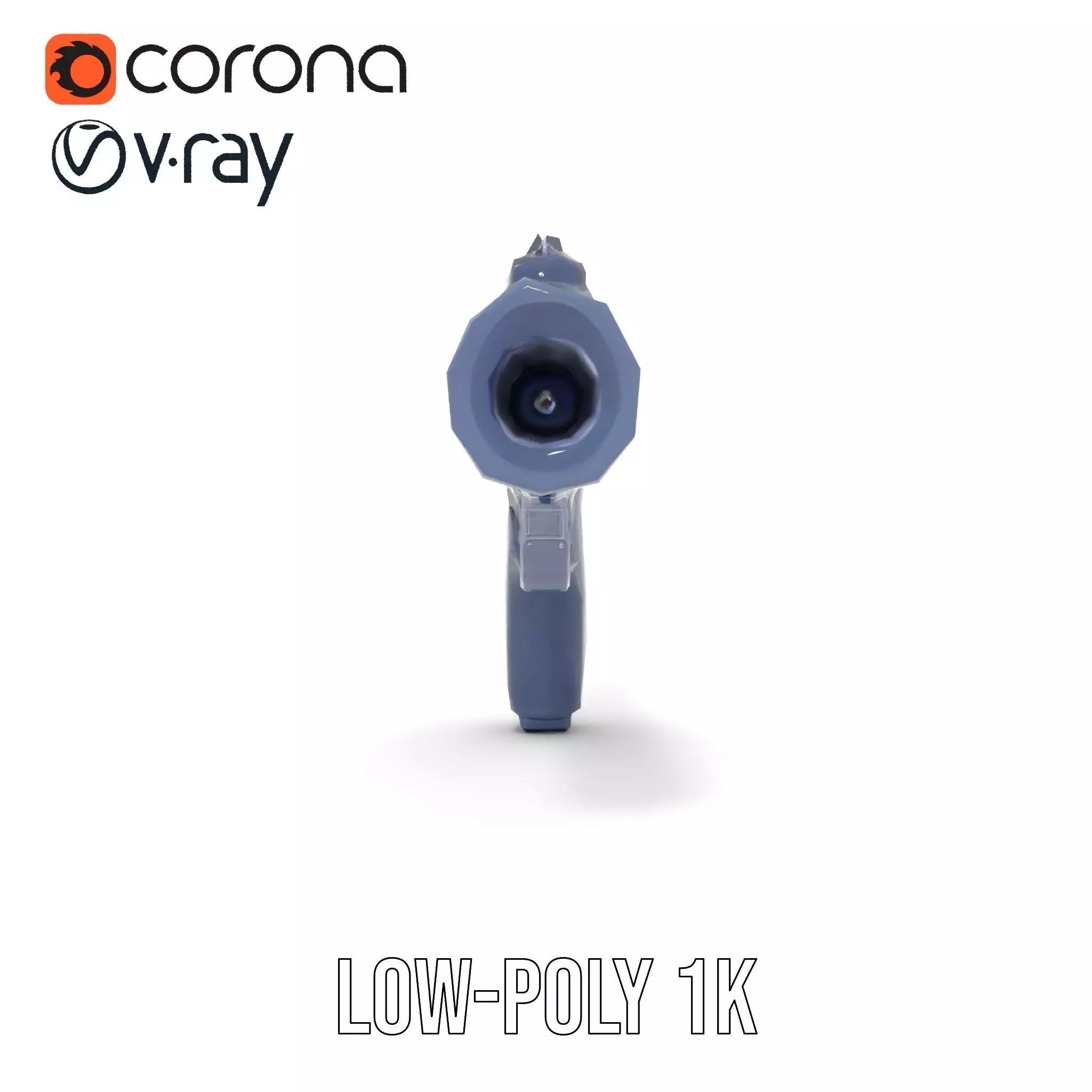 Futuristic Energy Blaster model pack Low-poly 3D model_12