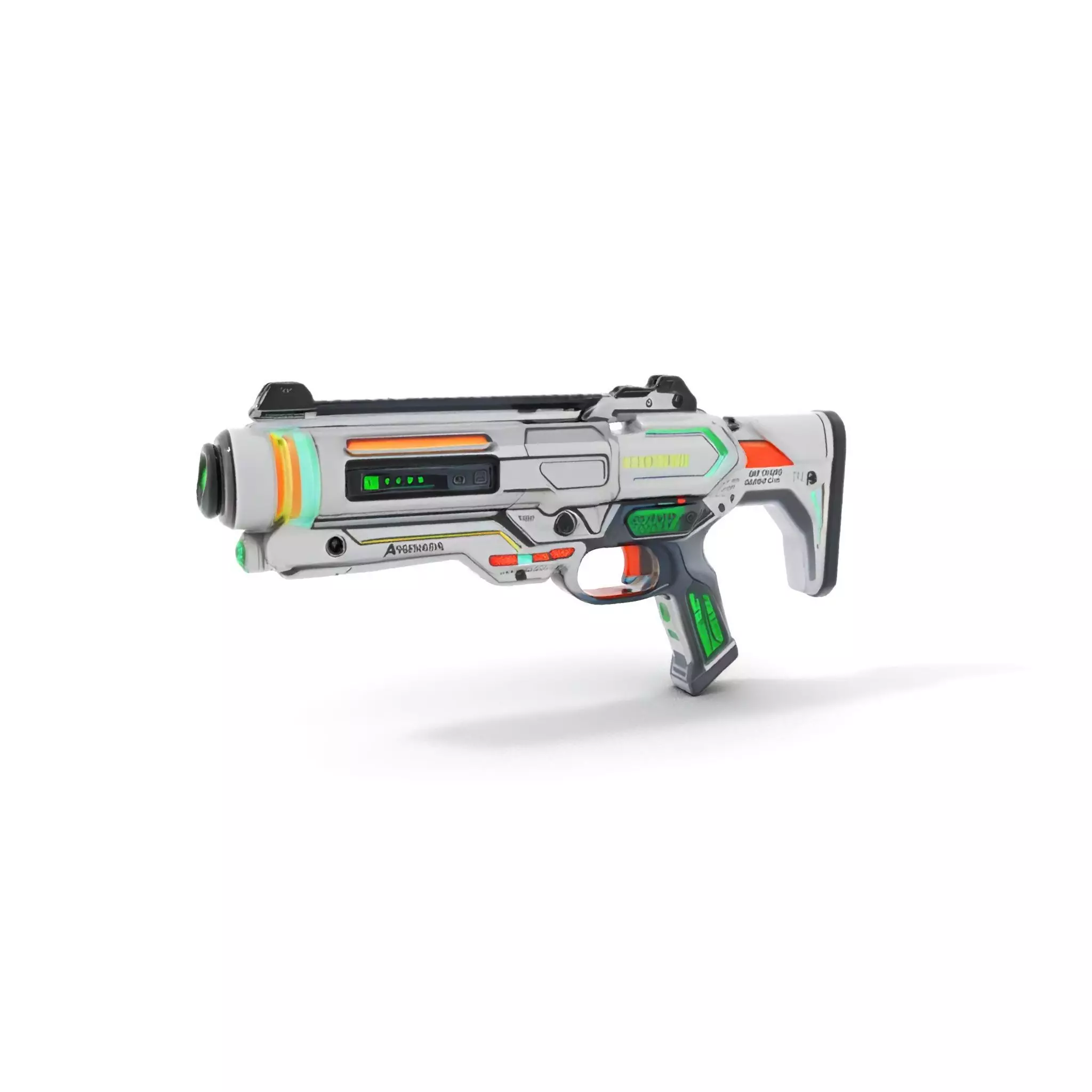 Futuristic Blaster model pack Low-poly 3D model_0