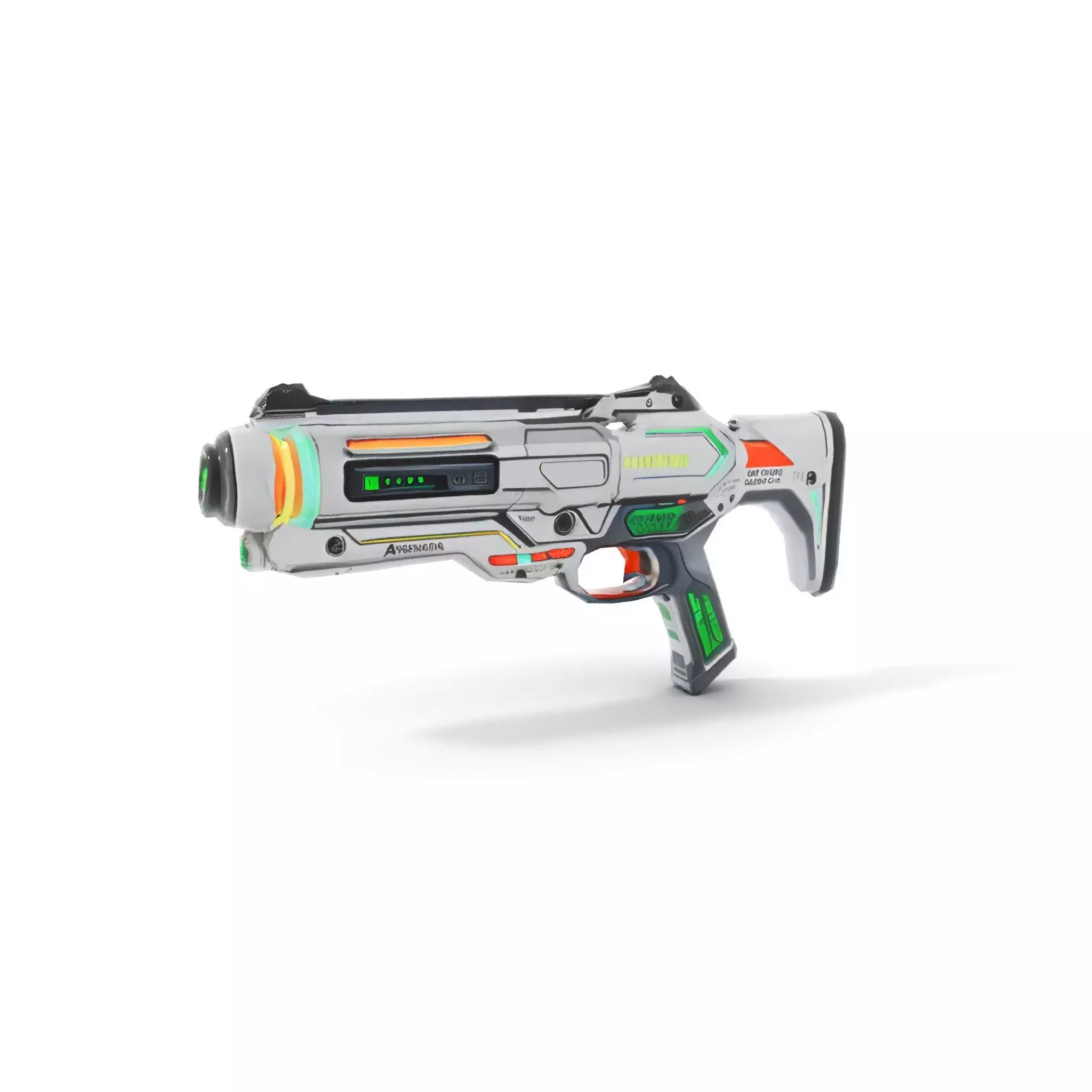 Futuristic Blaster model pack Low-poly 3D model_17
