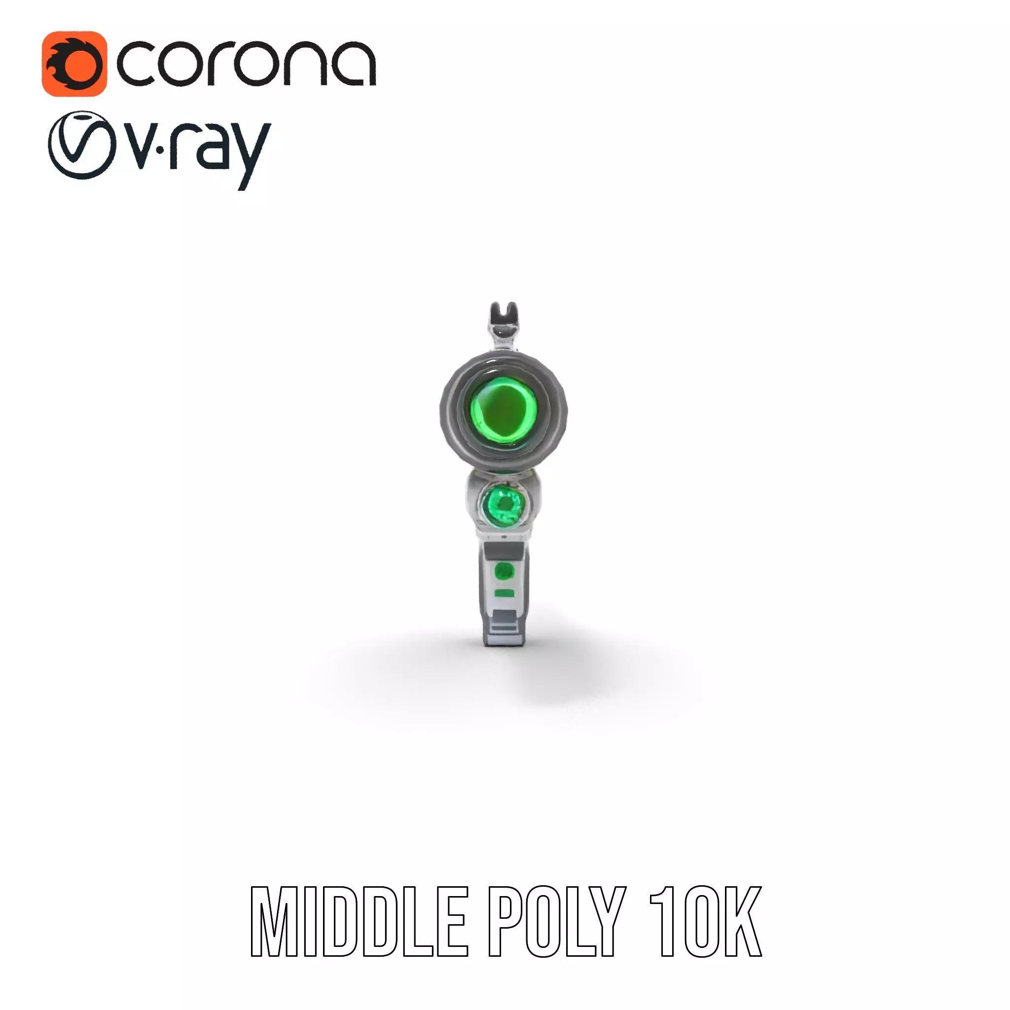 Futuristic Blaster model pack Low-poly 3D model_11