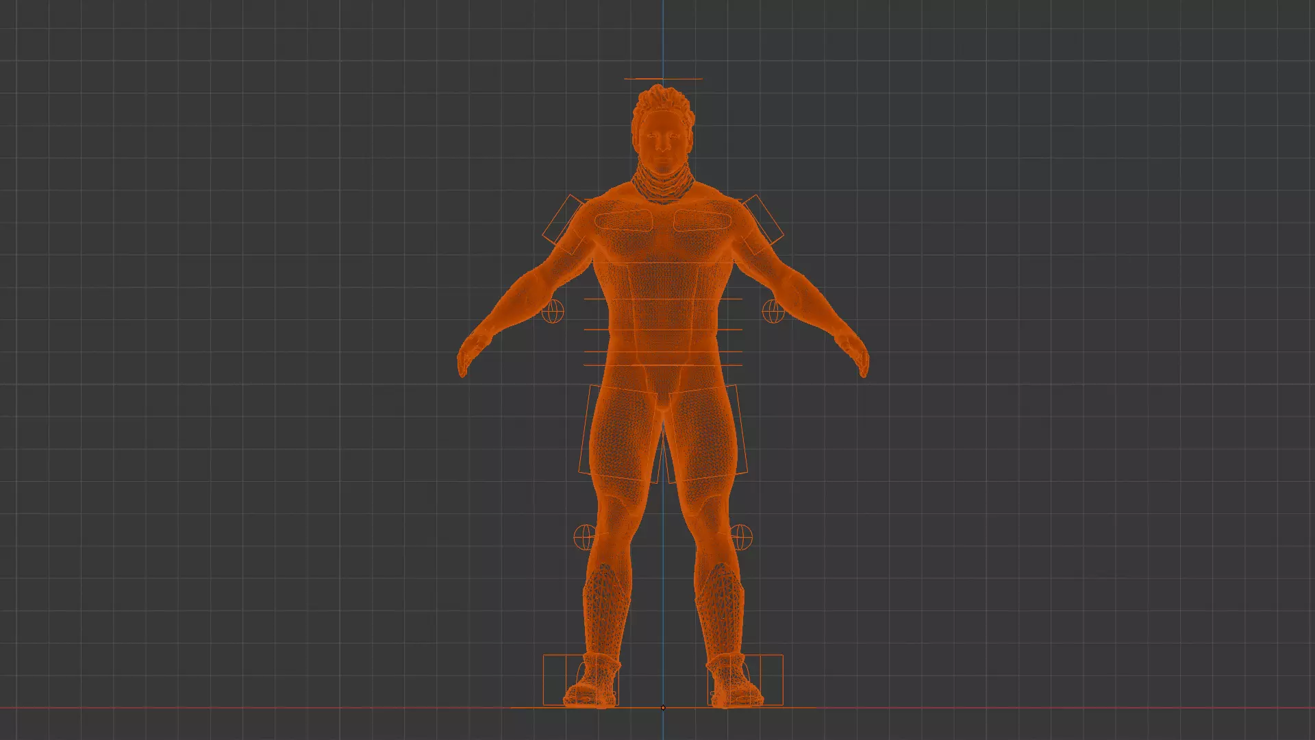 Energy Sentinel High-Quality Rigged Superhero 3D Character Low-poly 3D model_12