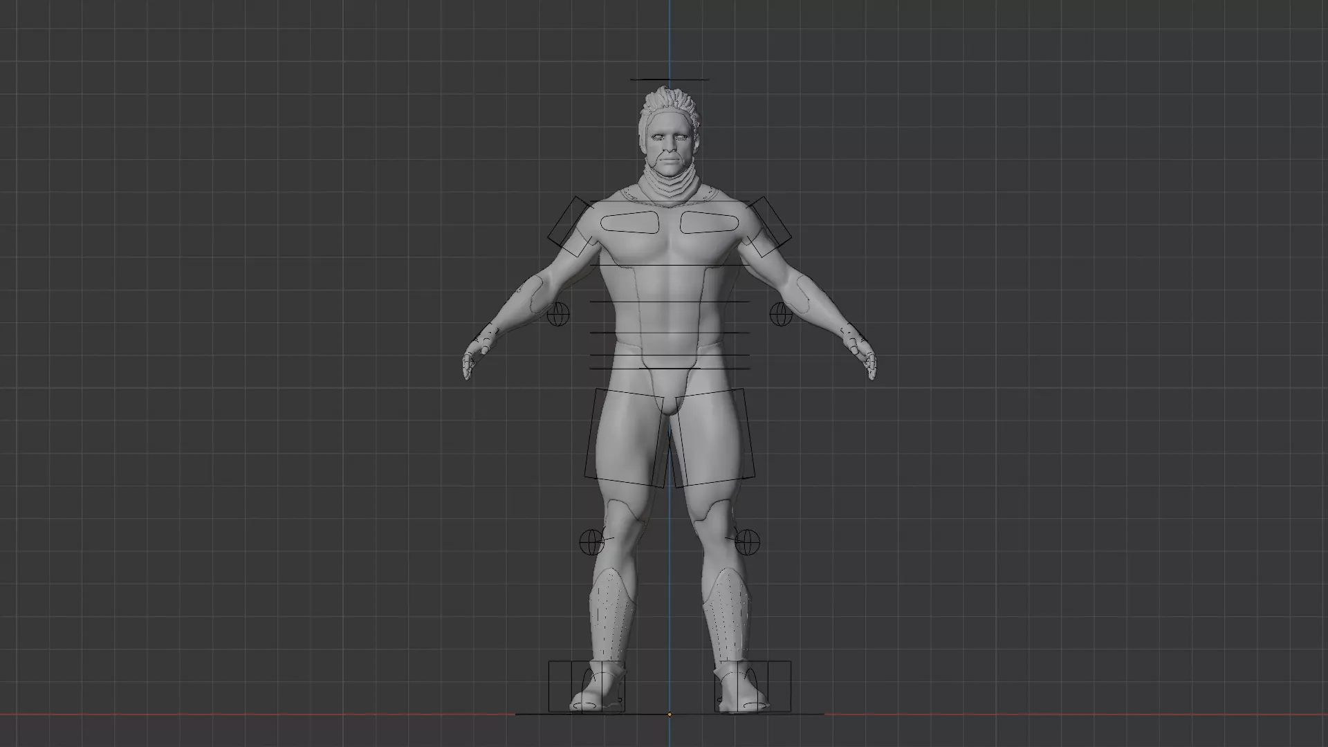 Energy Sentinel High-Quality Rigged Superhero 3D Character Low-poly 3D model_17