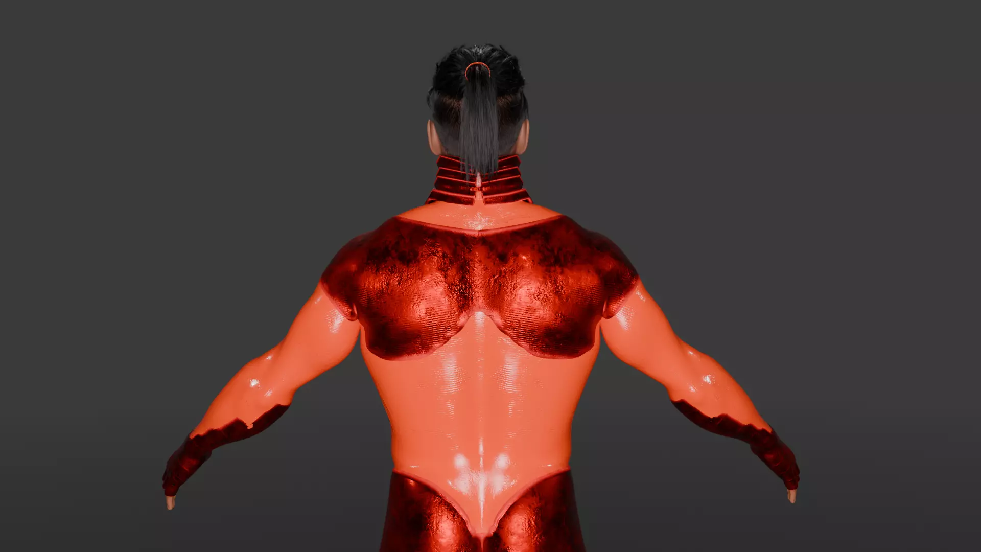 Energy Sentinel High-Quality Rigged Superhero 3D Character Low-poly 3D model_5