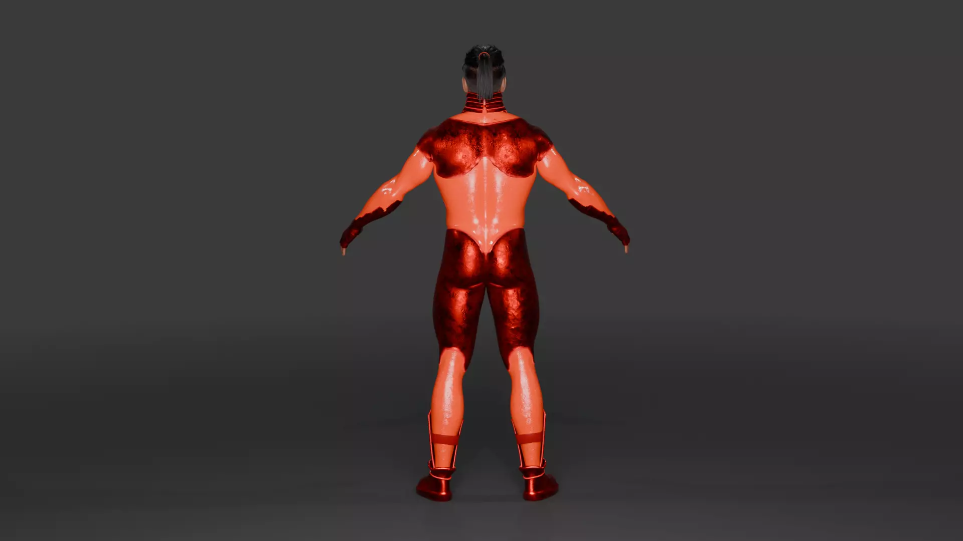 Energy Sentinel High-Quality Rigged Superhero 3D Character Low-poly 3D model_6