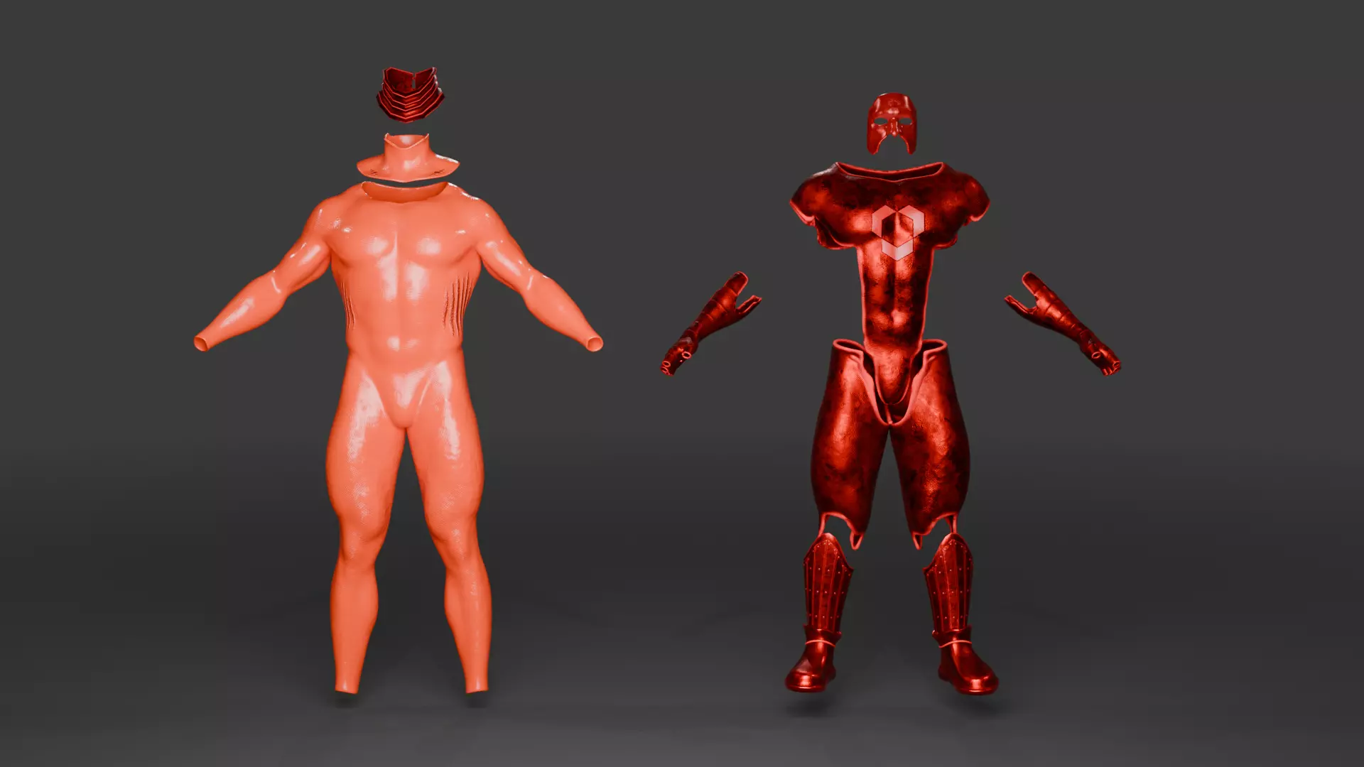 Energy Sentinel High-Quality Rigged Superhero 3D Character Low-poly 3D model_7