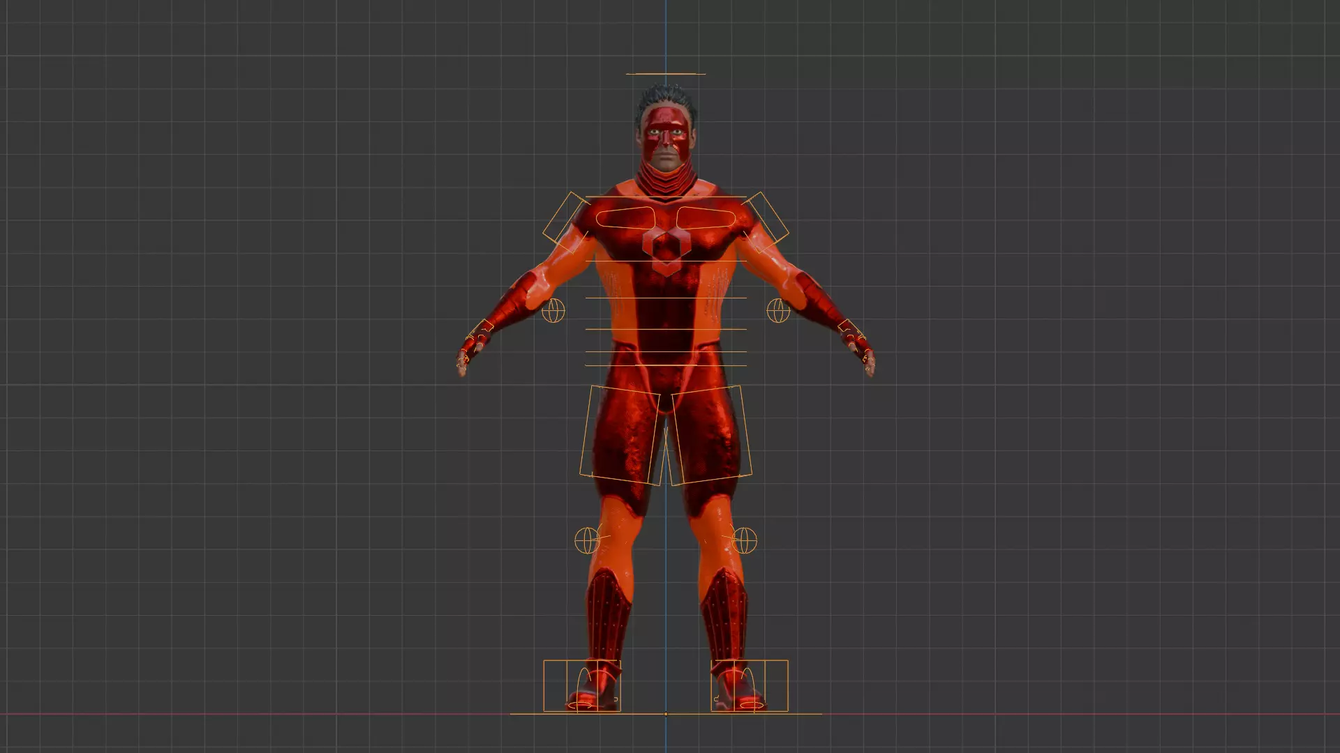 Energy Sentinel High-Quality Rigged Superhero 3D Character Low-poly 3D model_11