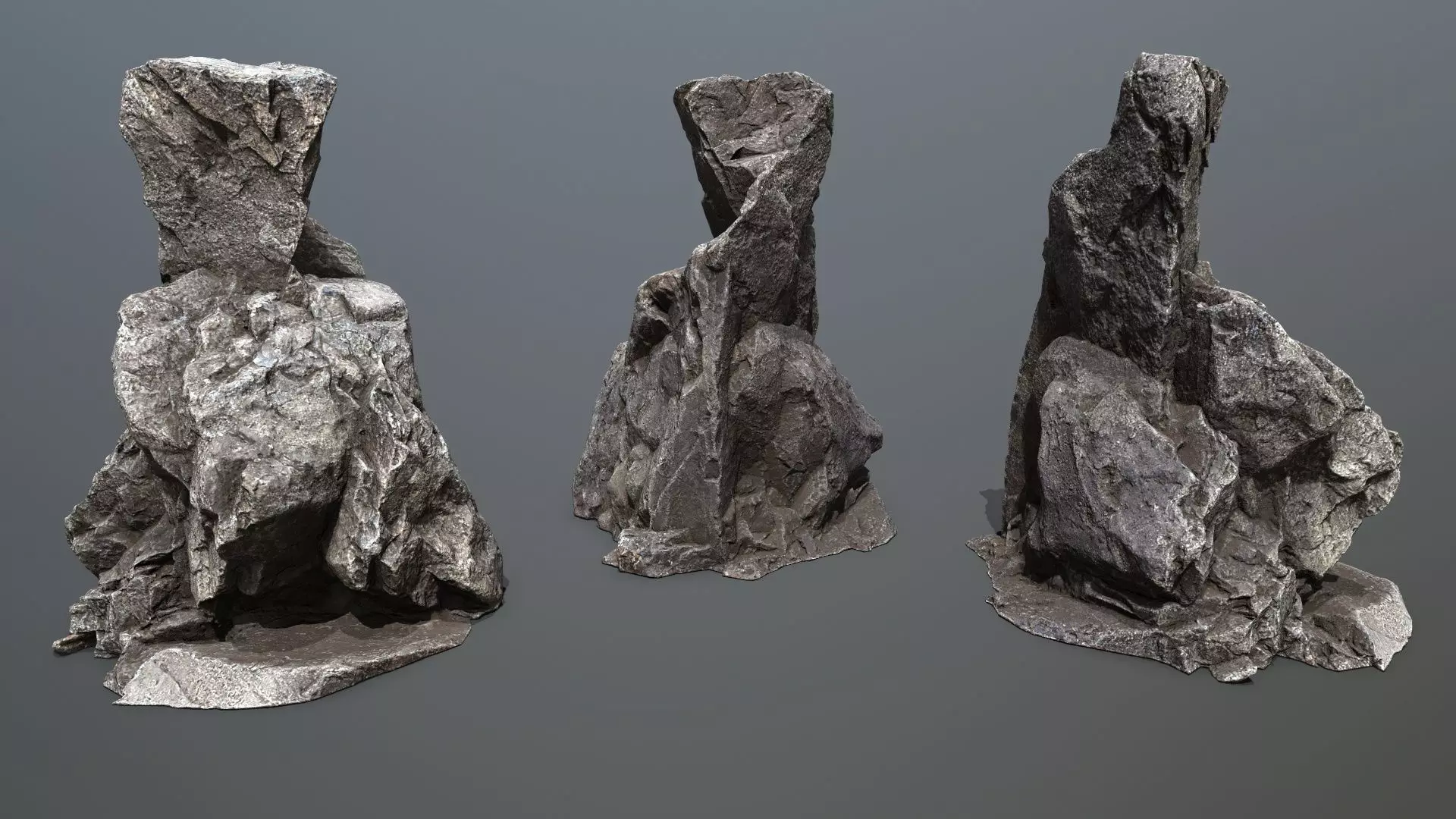 Volcanic Rocks Low-poly 3D model_7