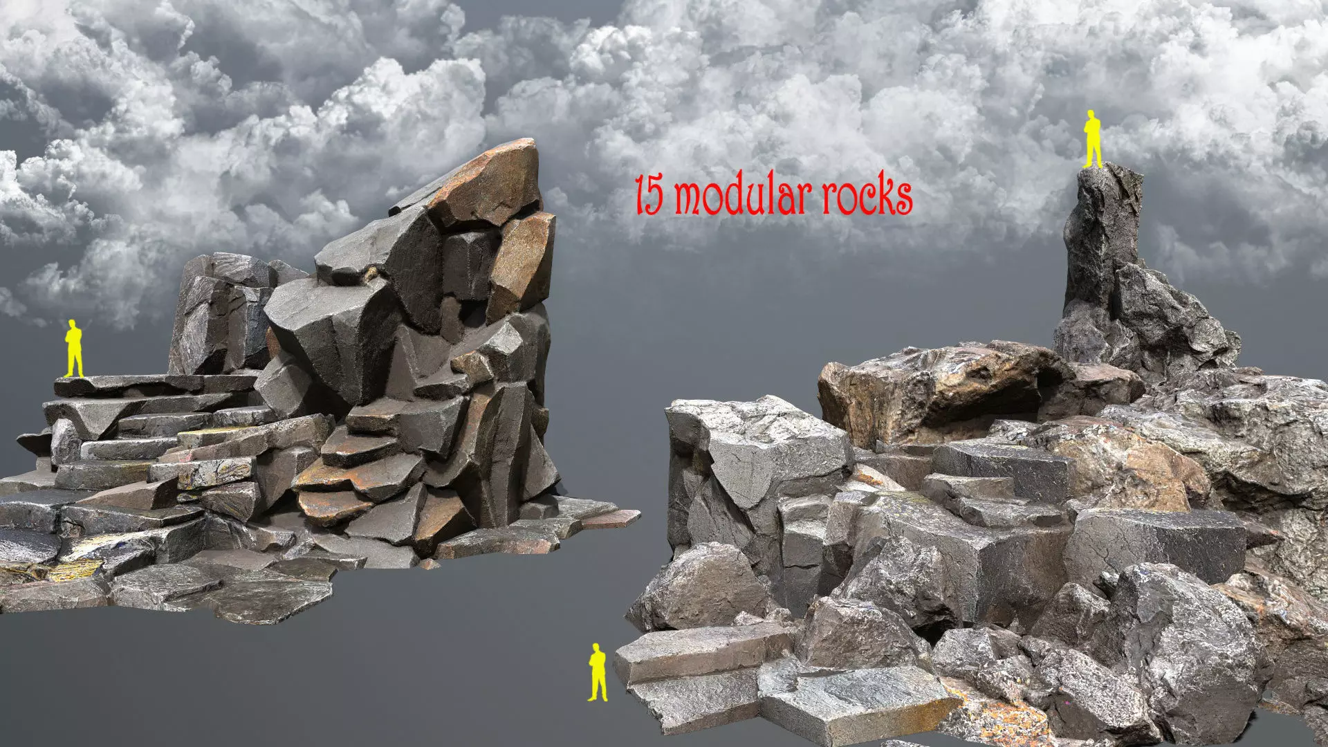 Volcanic Rocks Low-poly 3D model_0