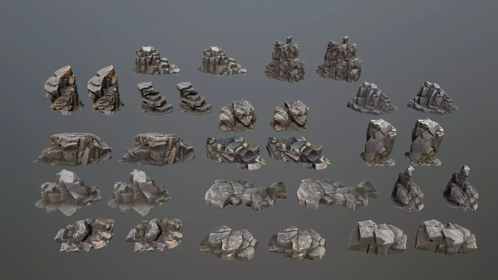 Volcanic Rocks Low-poly 3D model_32