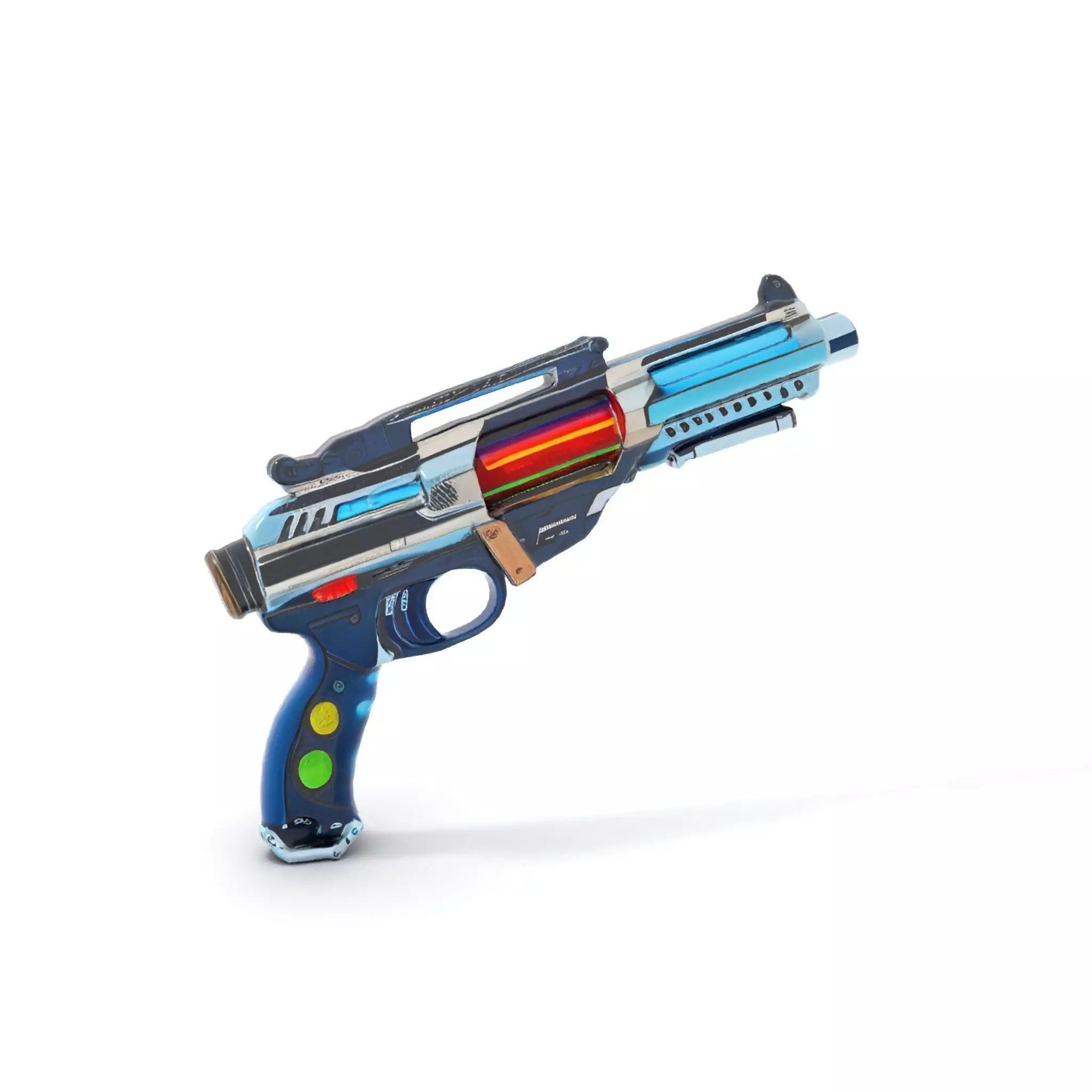 Futuristic Blaster model pack Low-poly 3D model_6