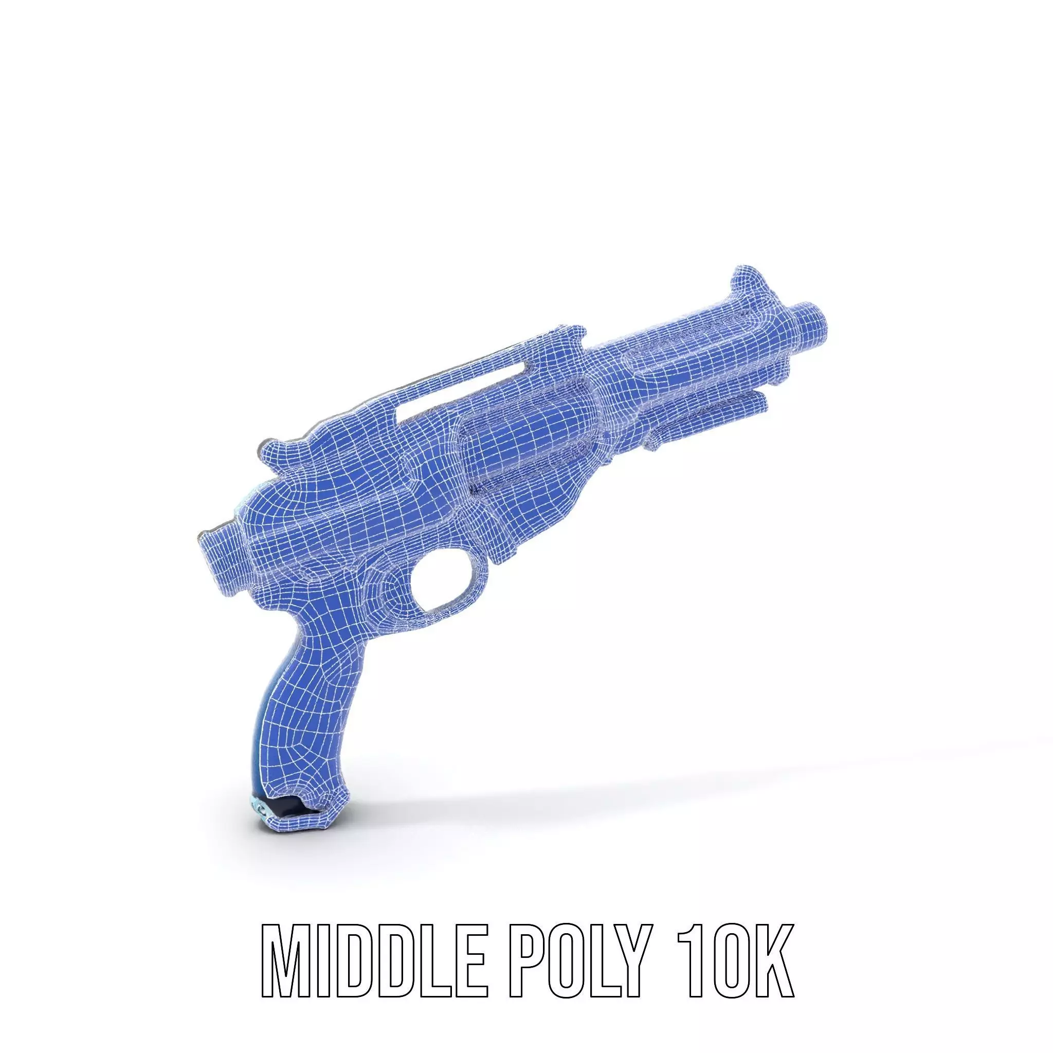 Futuristic Blaster model pack Low-poly 3D model_15