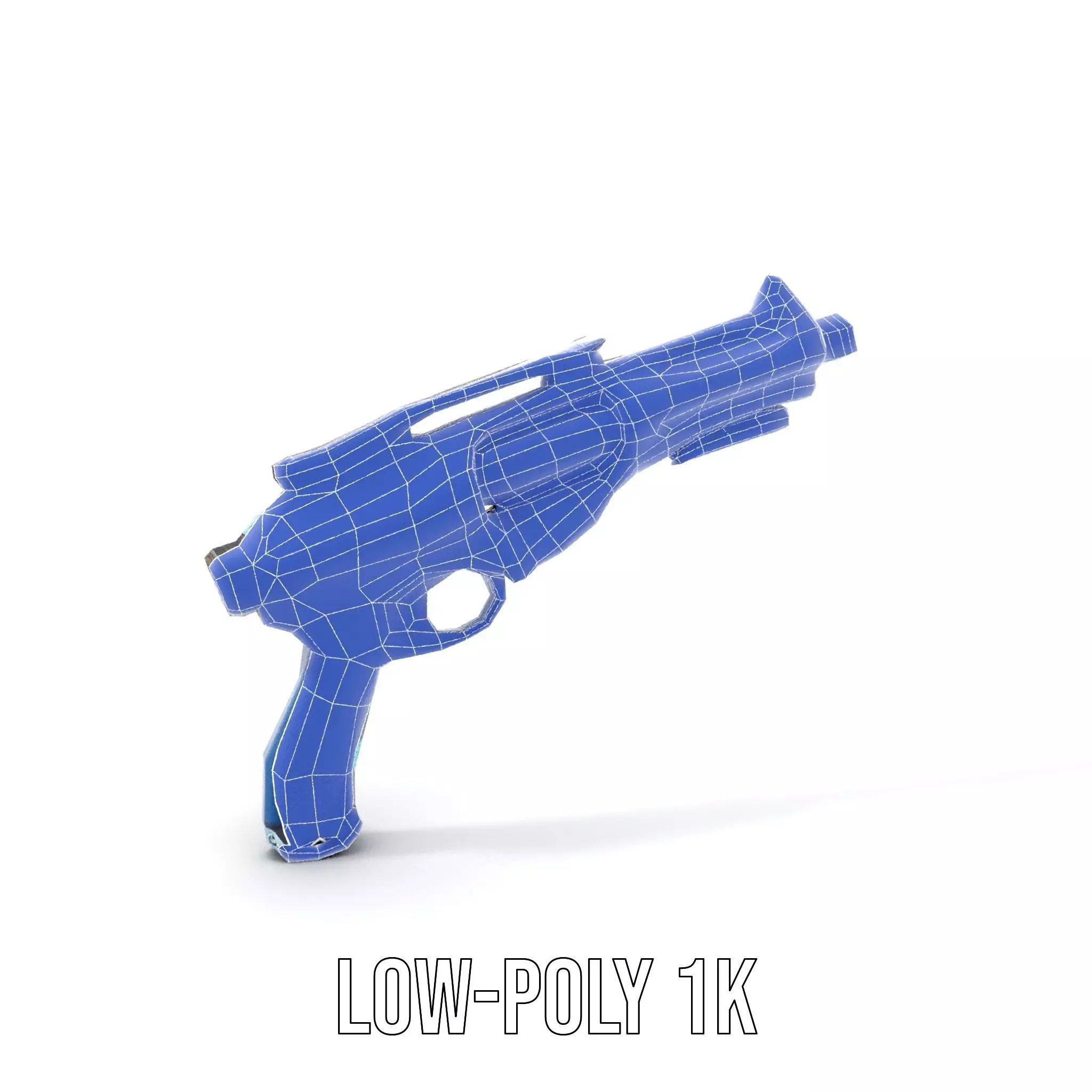 Futuristic Blaster model pack Low-poly 3D model_14