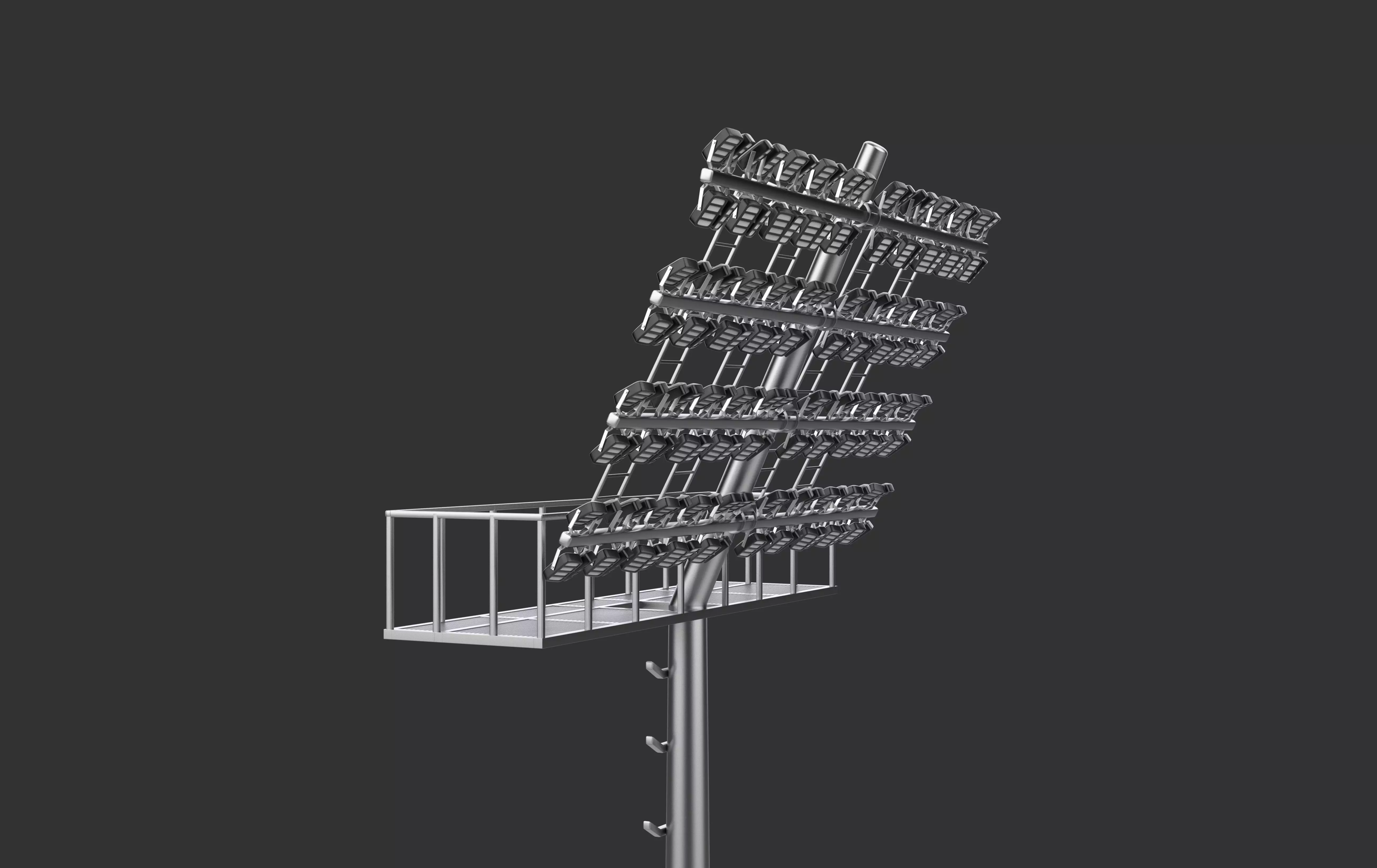 Stadium floodlight 3D model_16