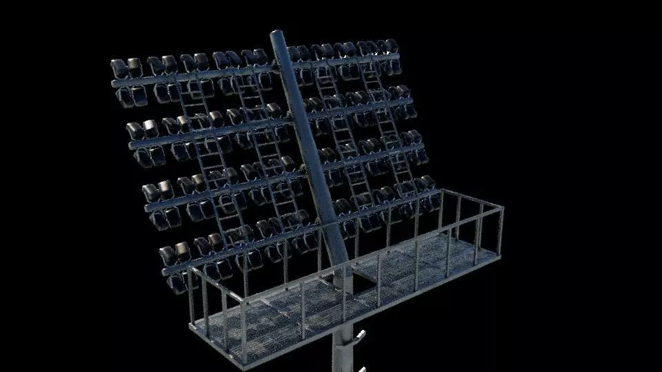 Stadium floodlight 3D model_11