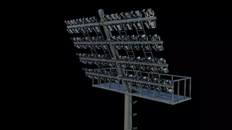 Stadium floodlight 3D model_3