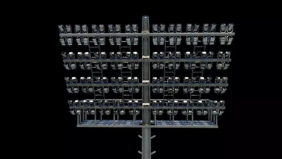 Stadium floodlight 3D model_6