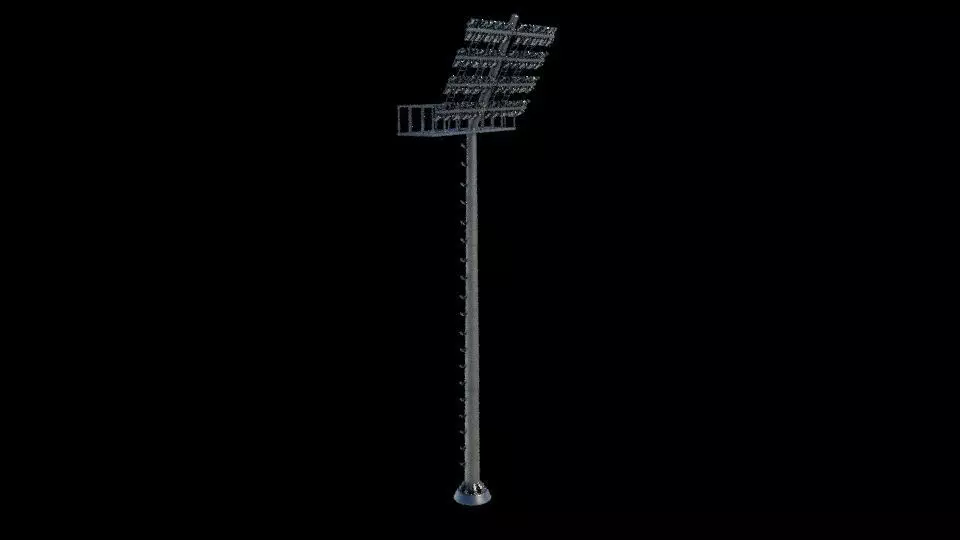 Stadium floodlight 3D model_0