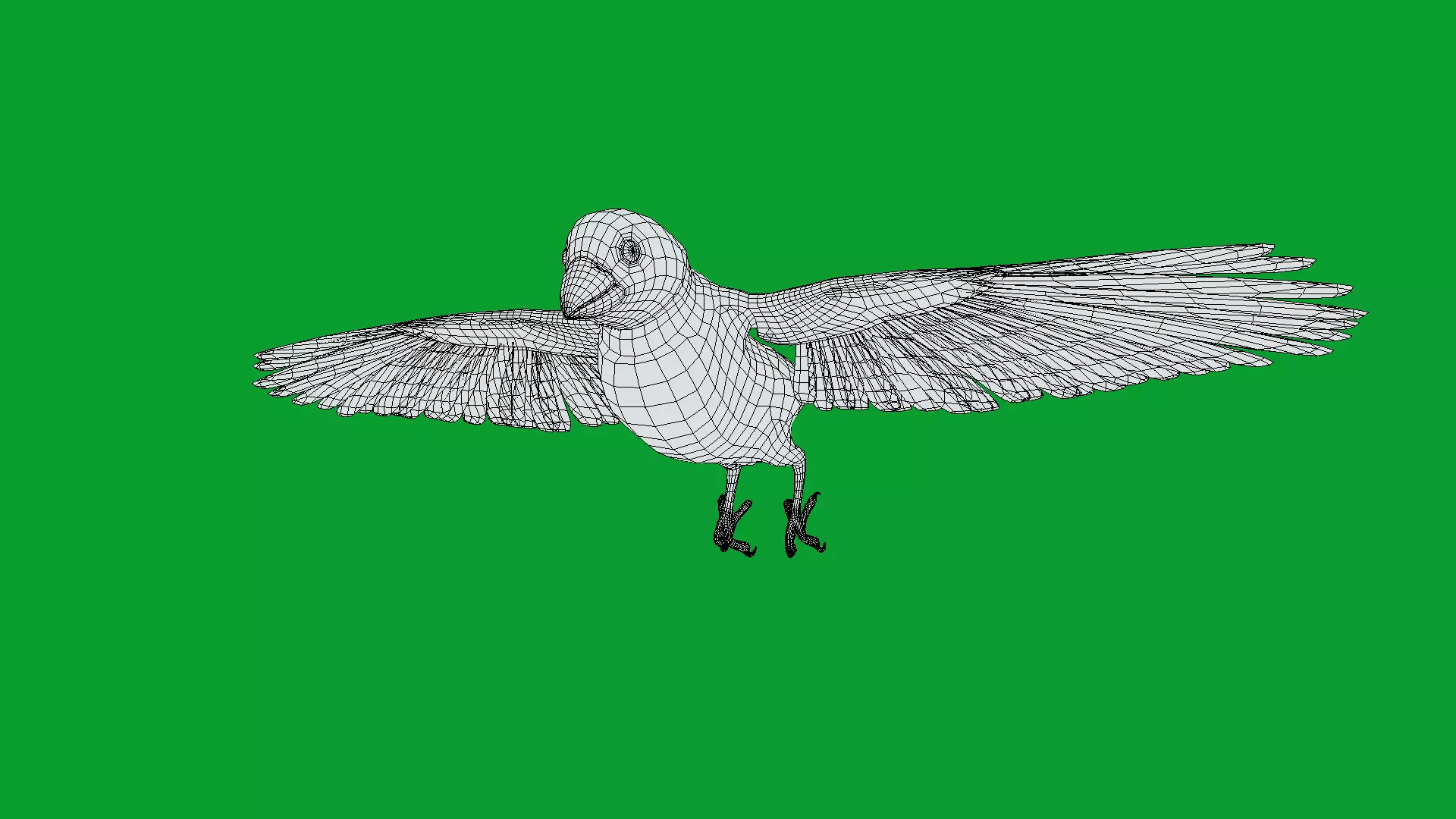 Asian House Sparrow Bird Low-poly 3D model_20