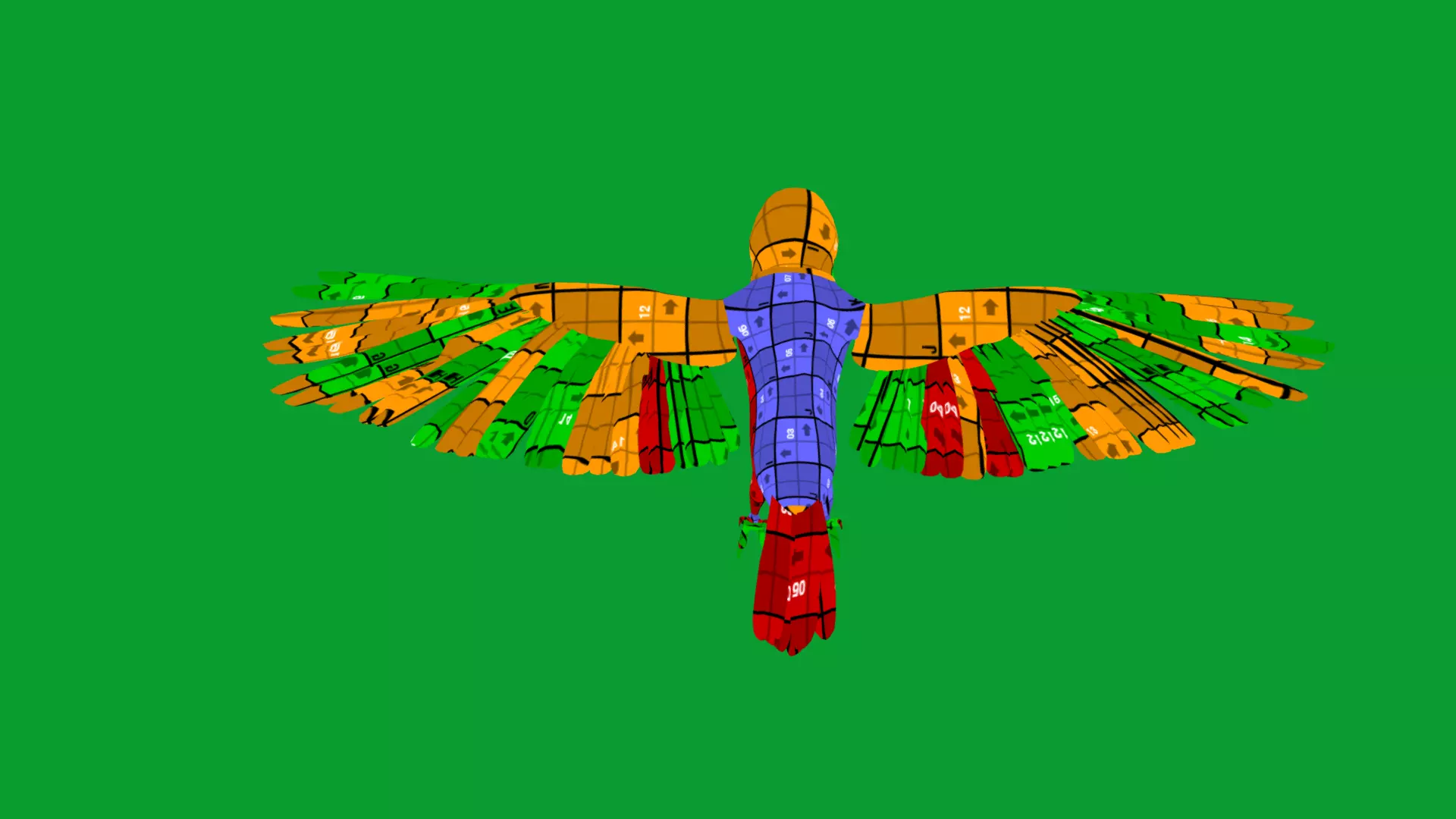 Asian House Sparrow Bird Low-poly 3D model_25