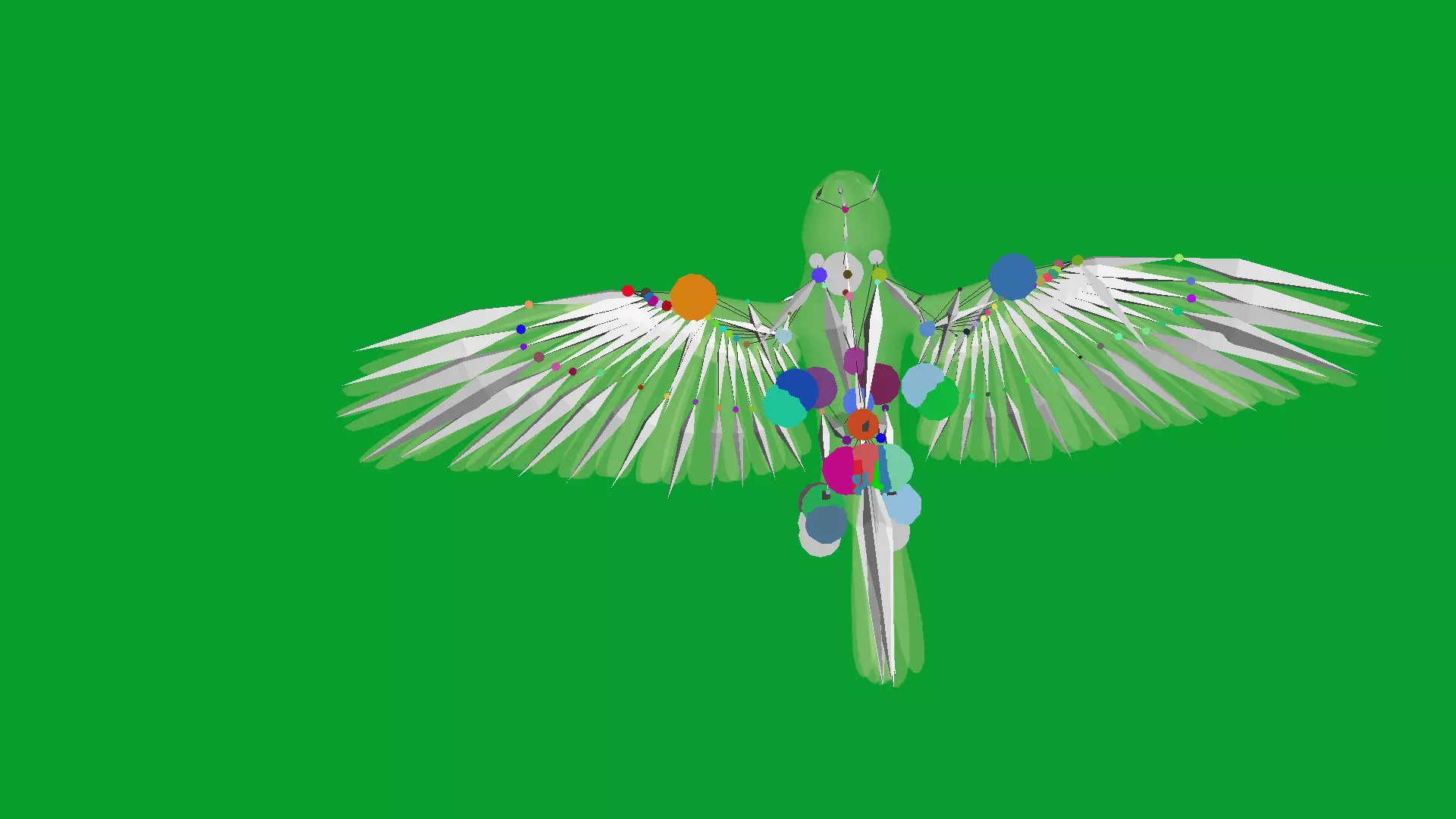 Asian House Sparrow Bird Low-poly 3D model_36