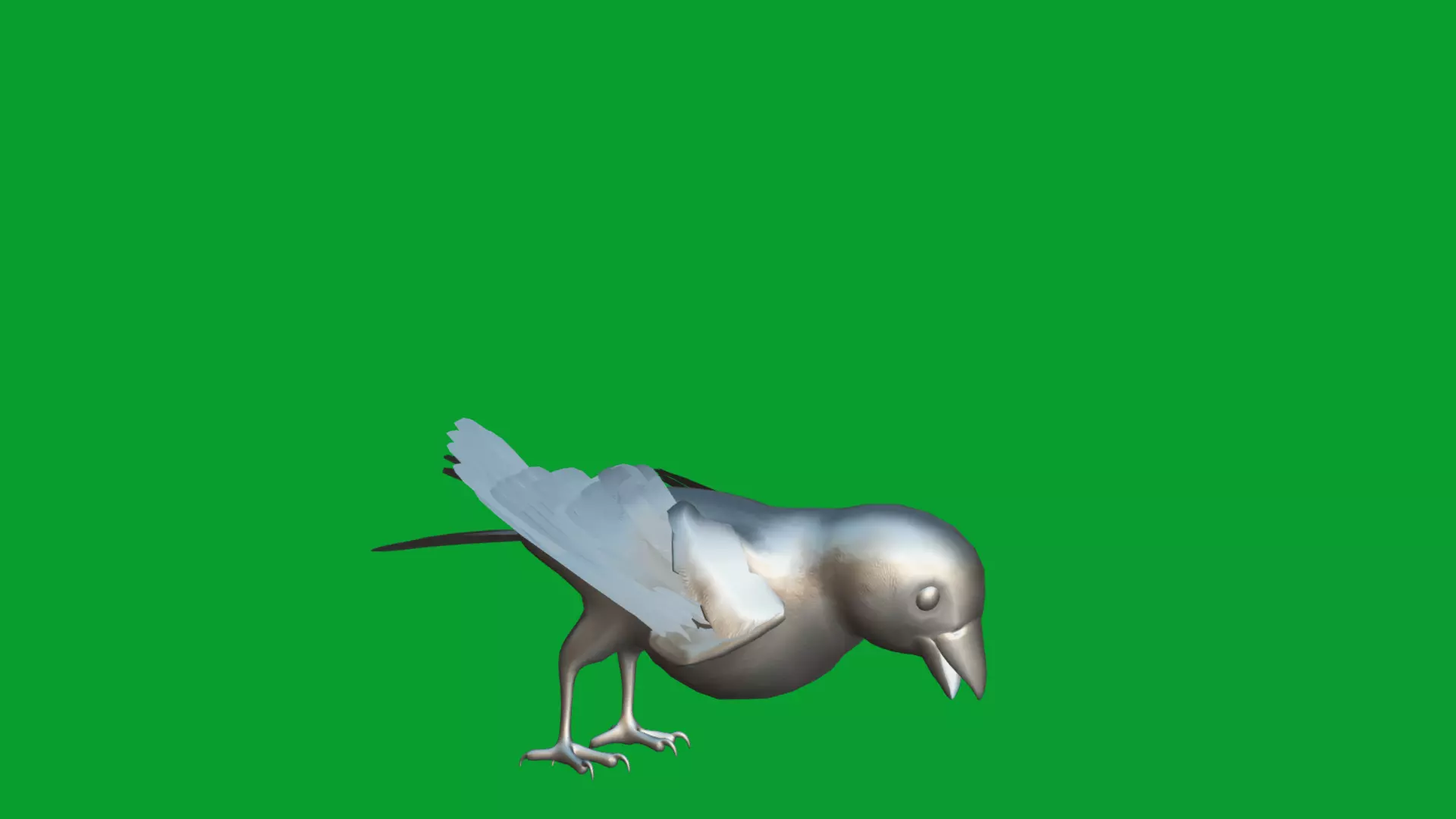 Asian House Sparrow Bird Low-poly 3D model_16