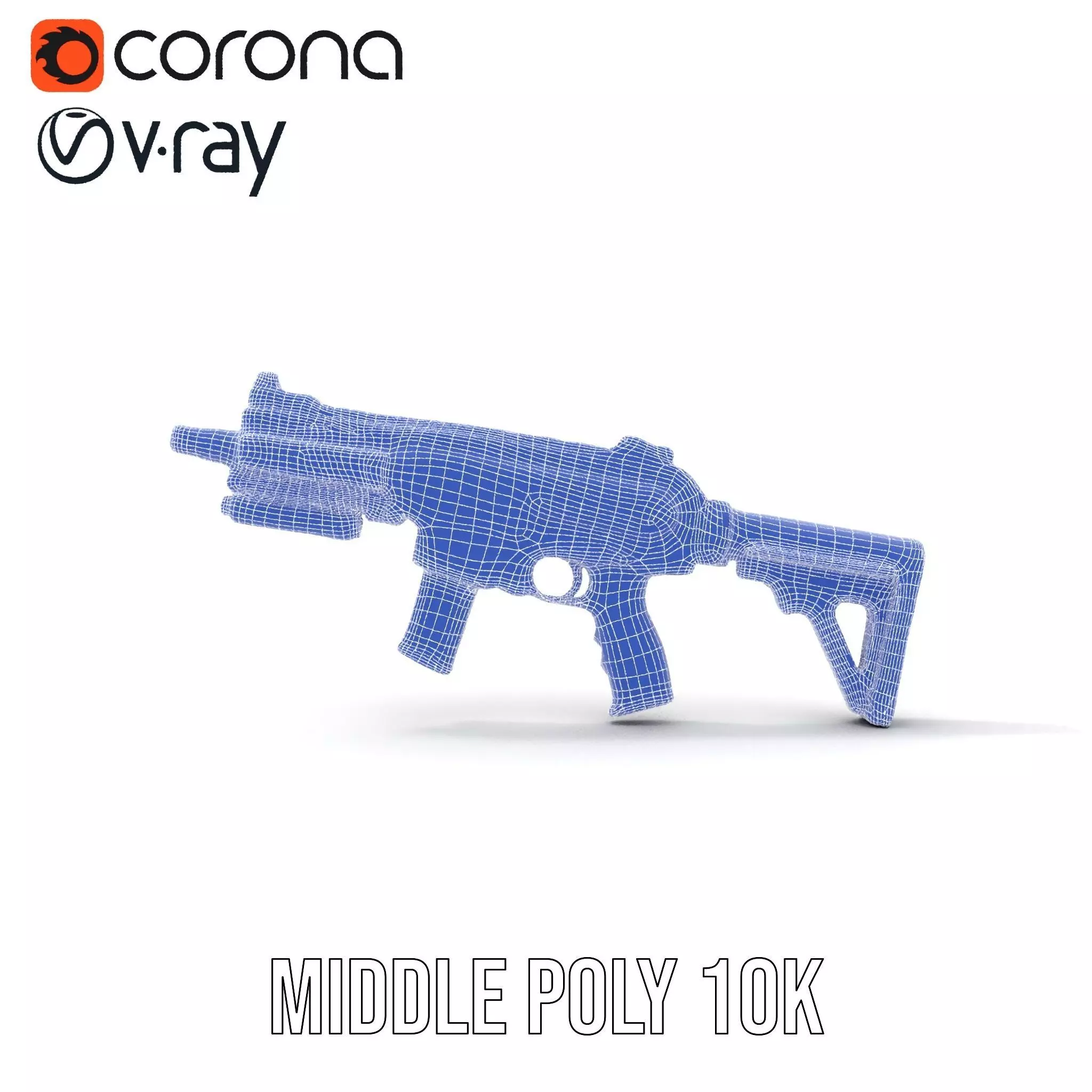 Futuristic Bronze Rifle model pack Low-poly 3D model_24