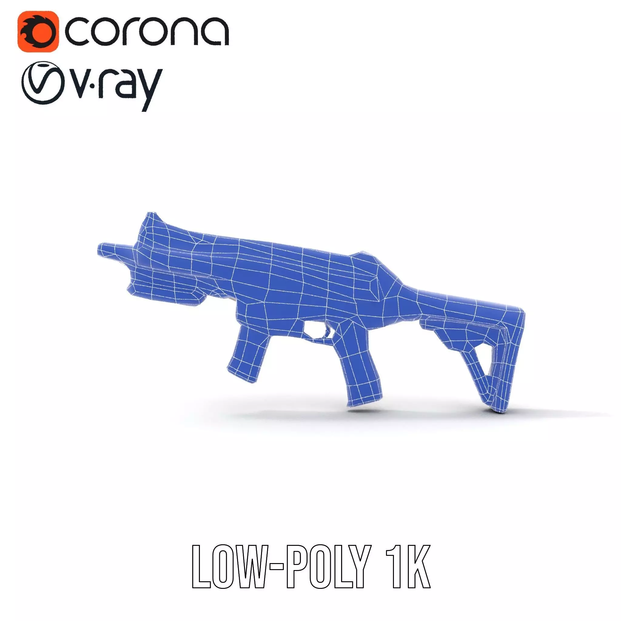 Futuristic Bronze Rifle model pack Low-poly 3D model_28