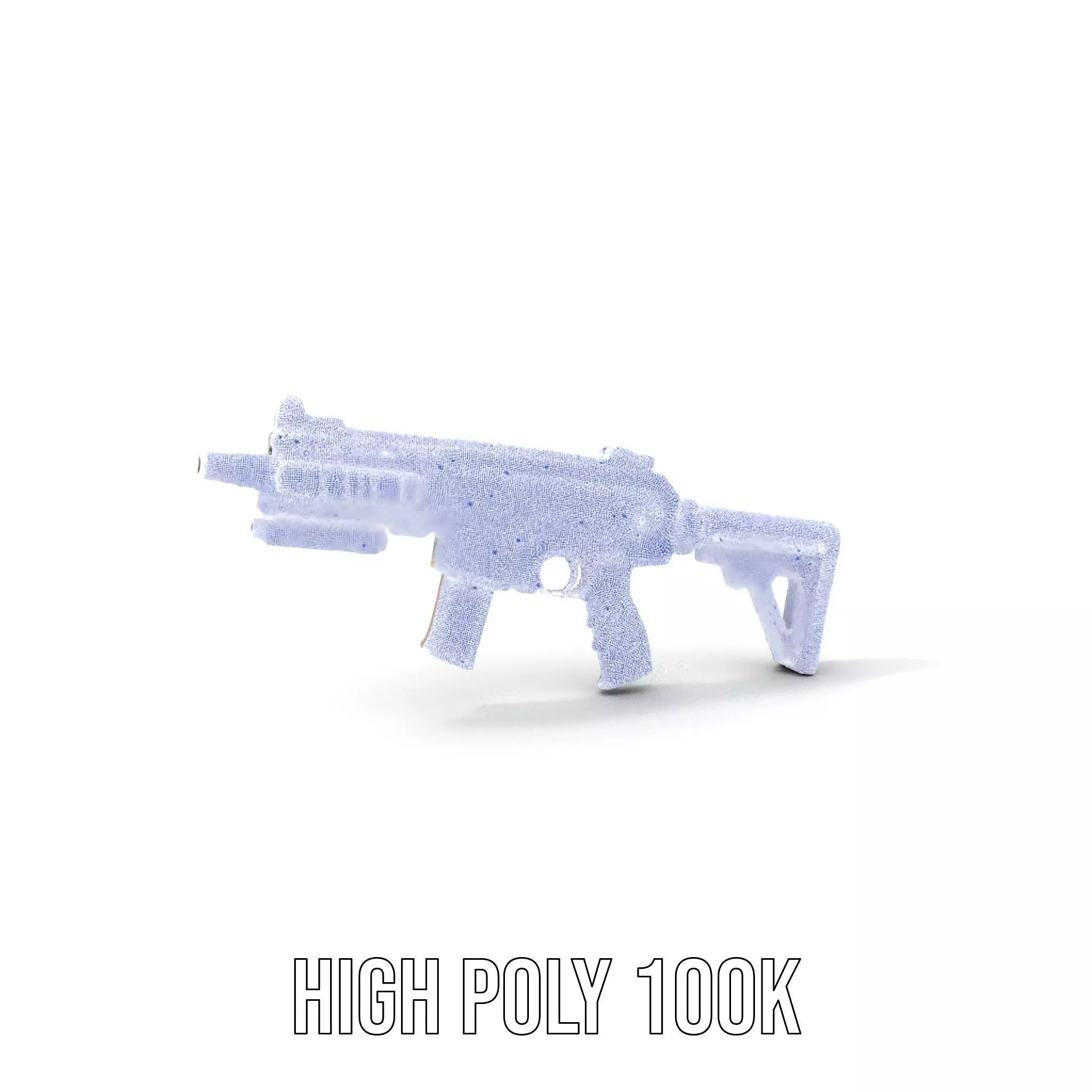 Futuristic Bronze Rifle model pack Low-poly 3D model_4