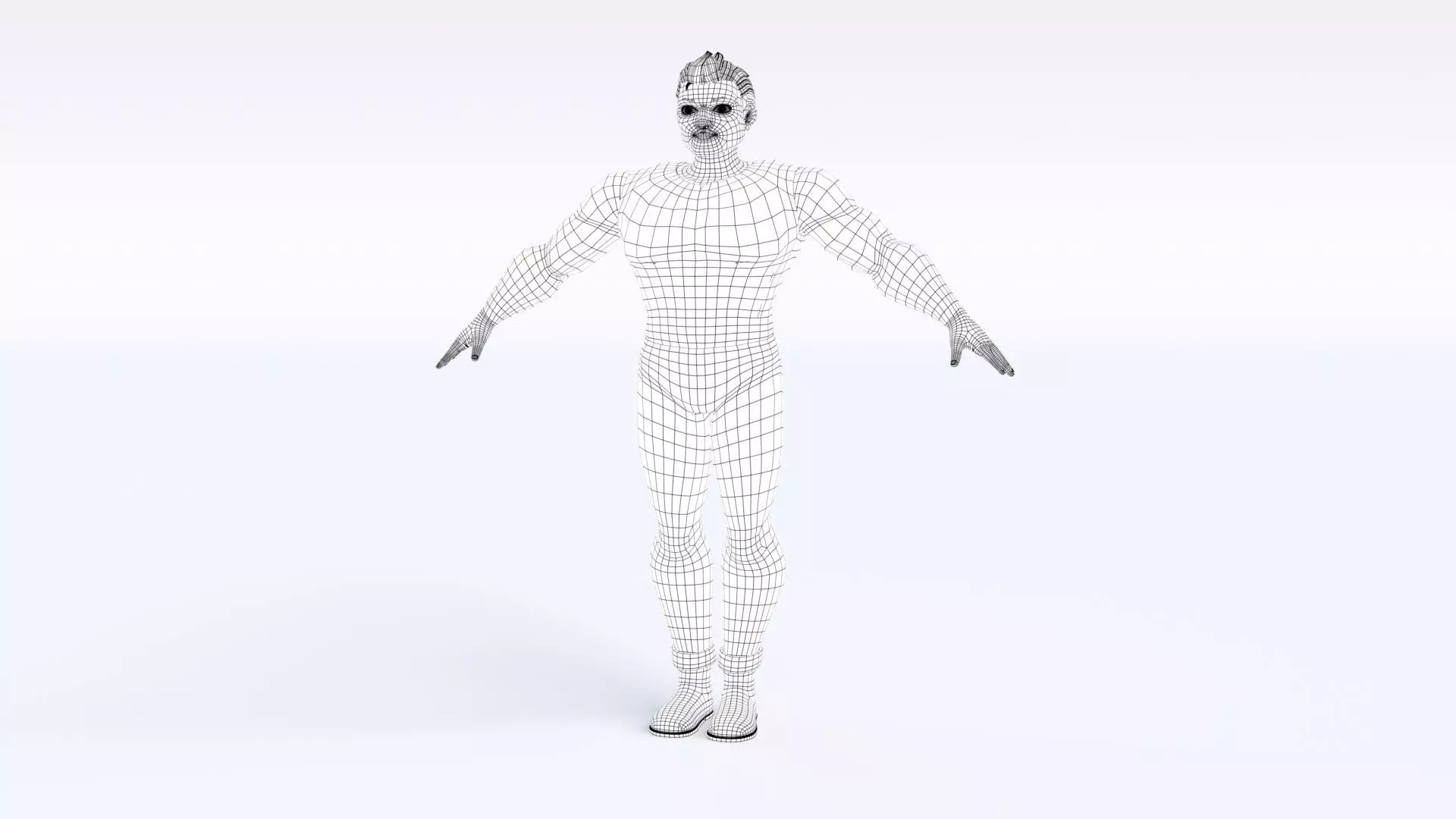 Cartoon Man 3D model_23