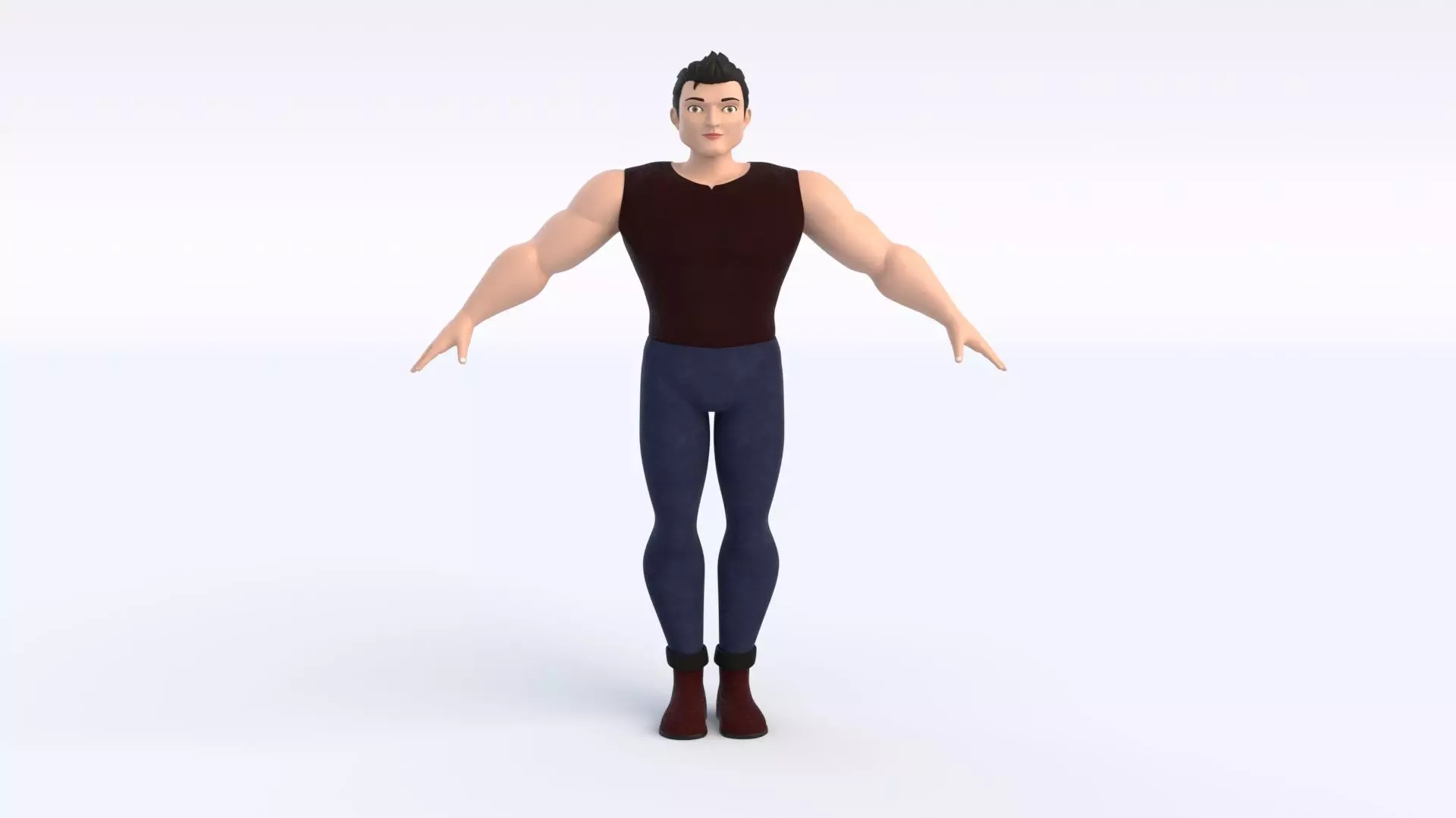 Cartoon Man 3D model_0