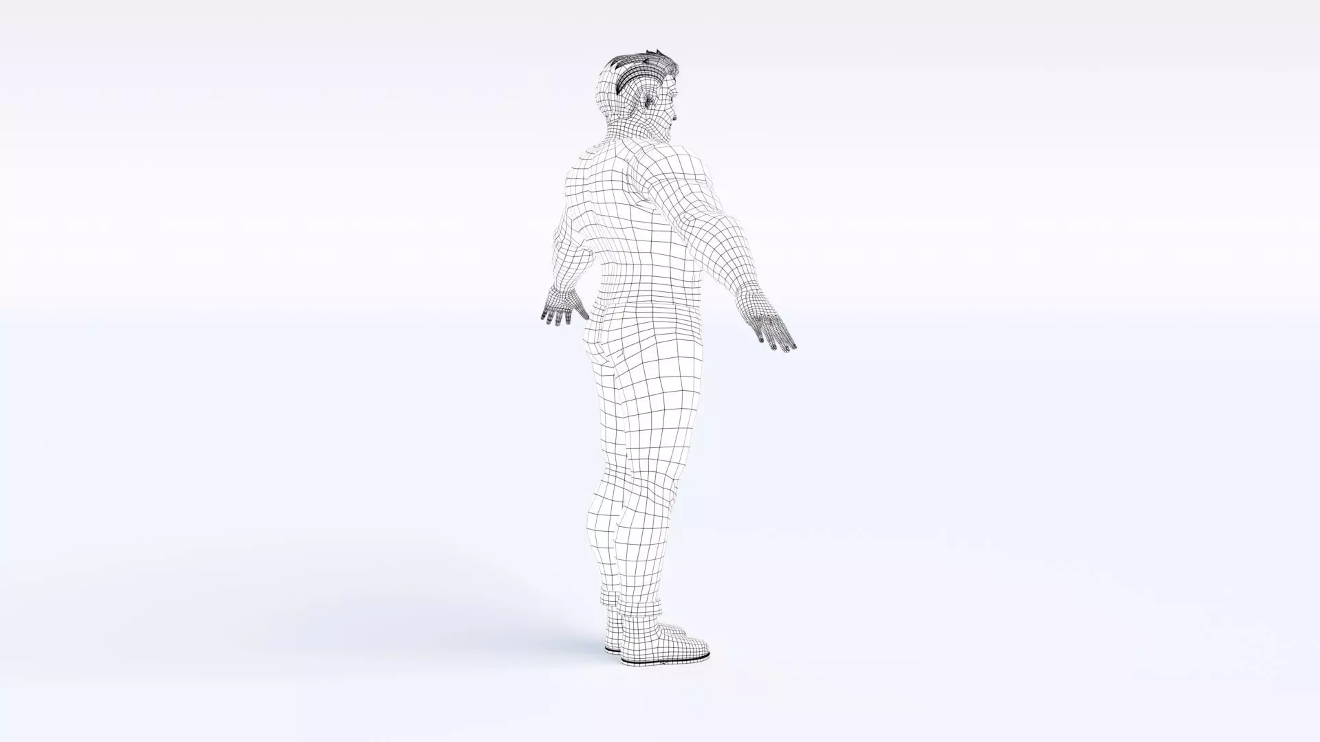 Cartoon Man 3D model_17