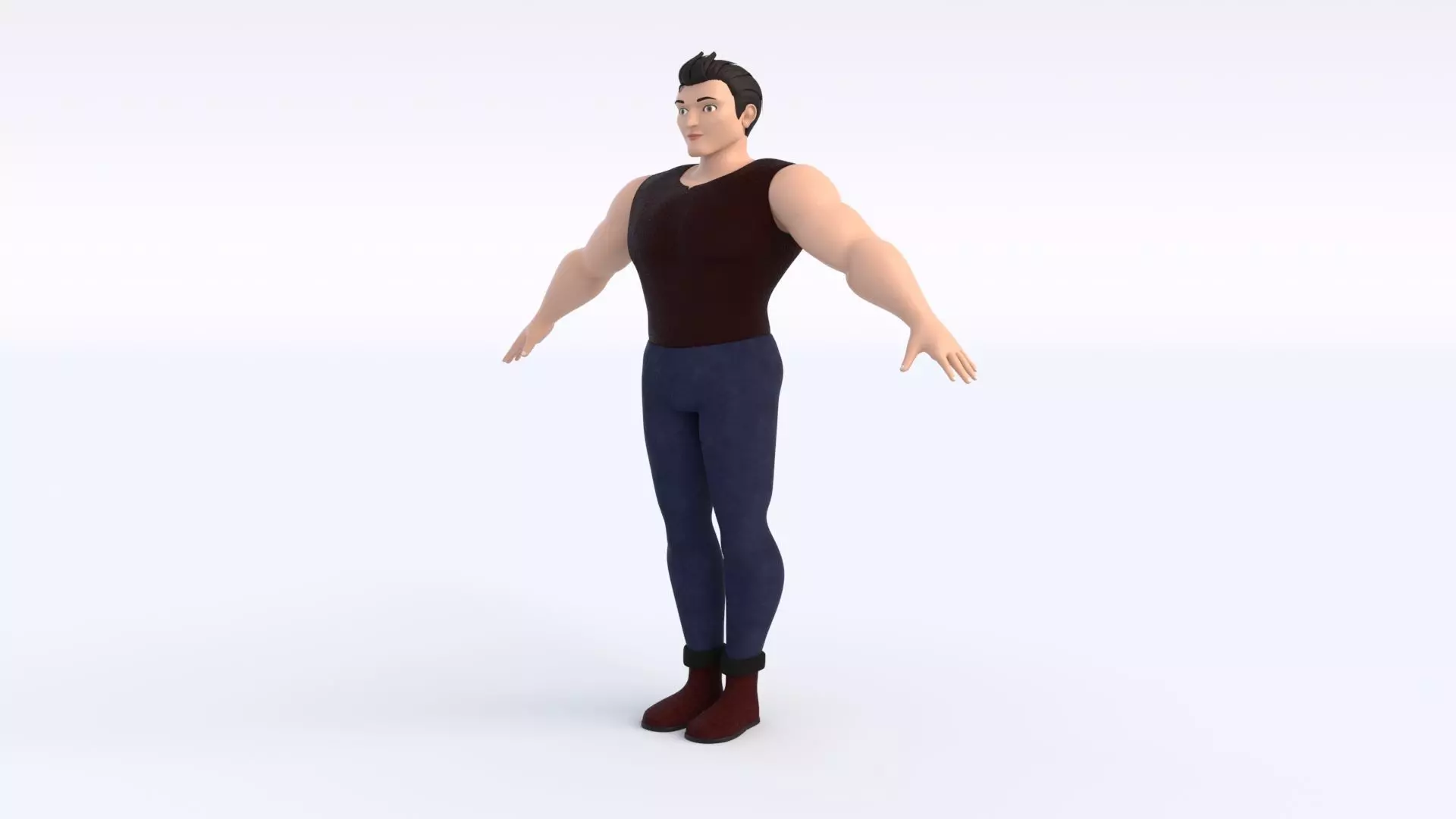 Cartoon Man 3D model_10