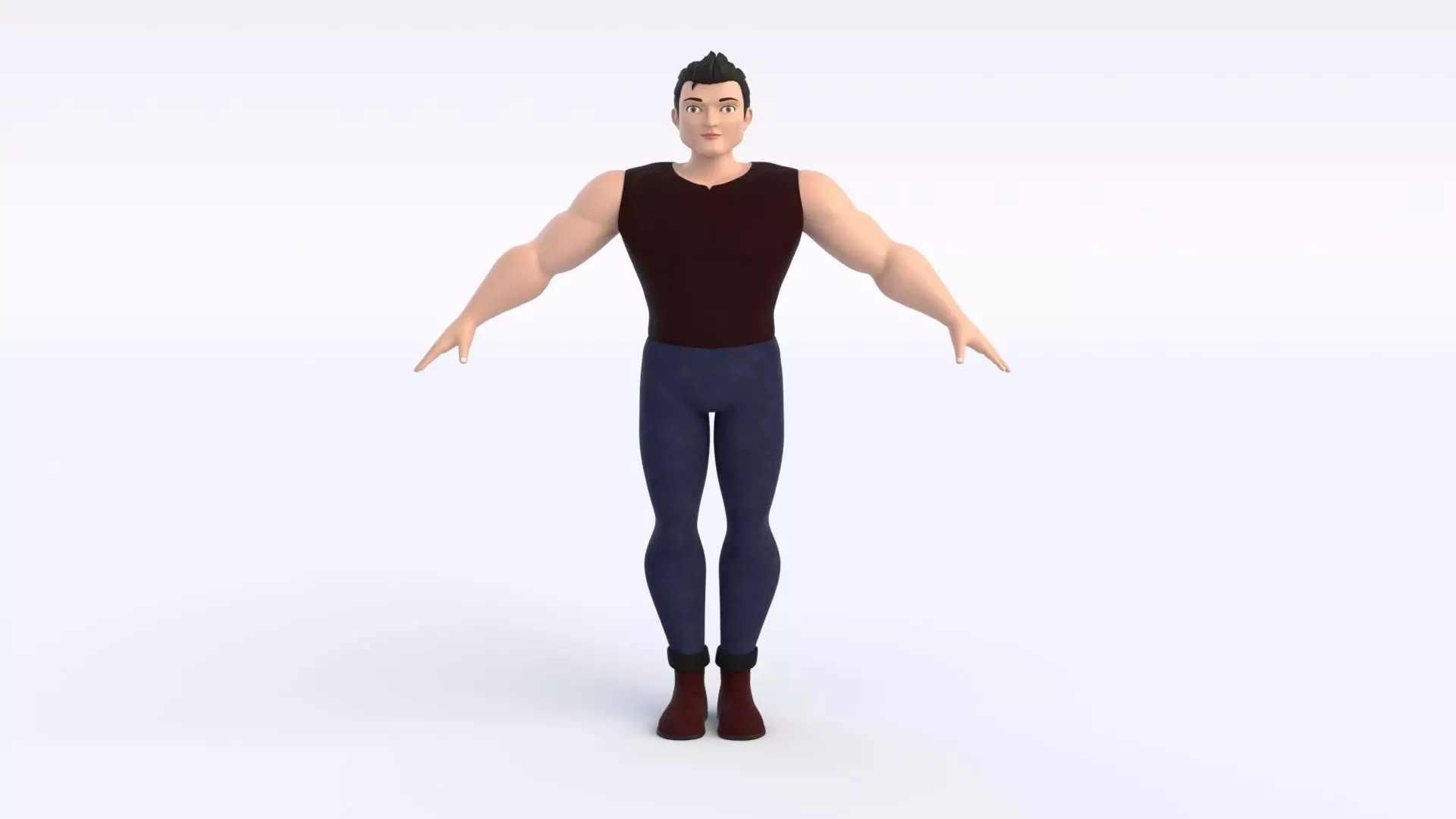 Cartoon Man 3D model_12