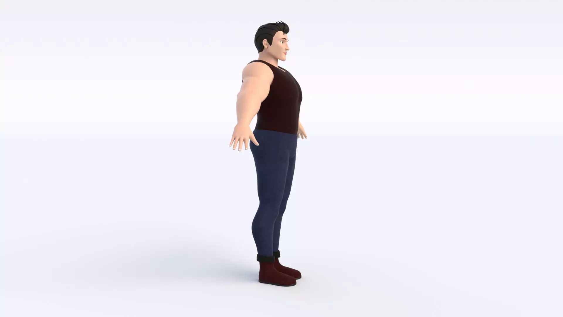 Cartoon Man 3D model_4