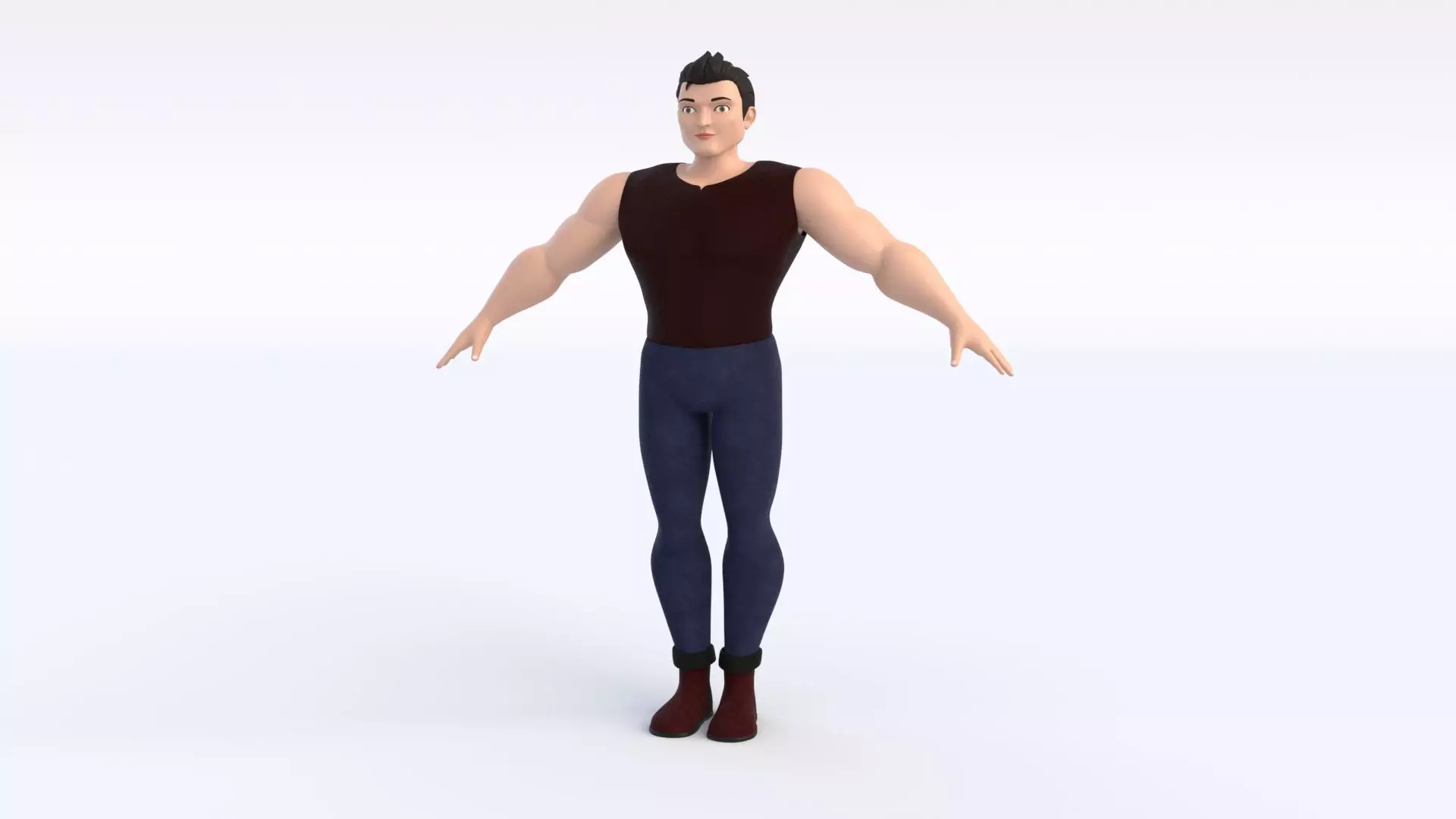 Cartoon Man 3D model_11