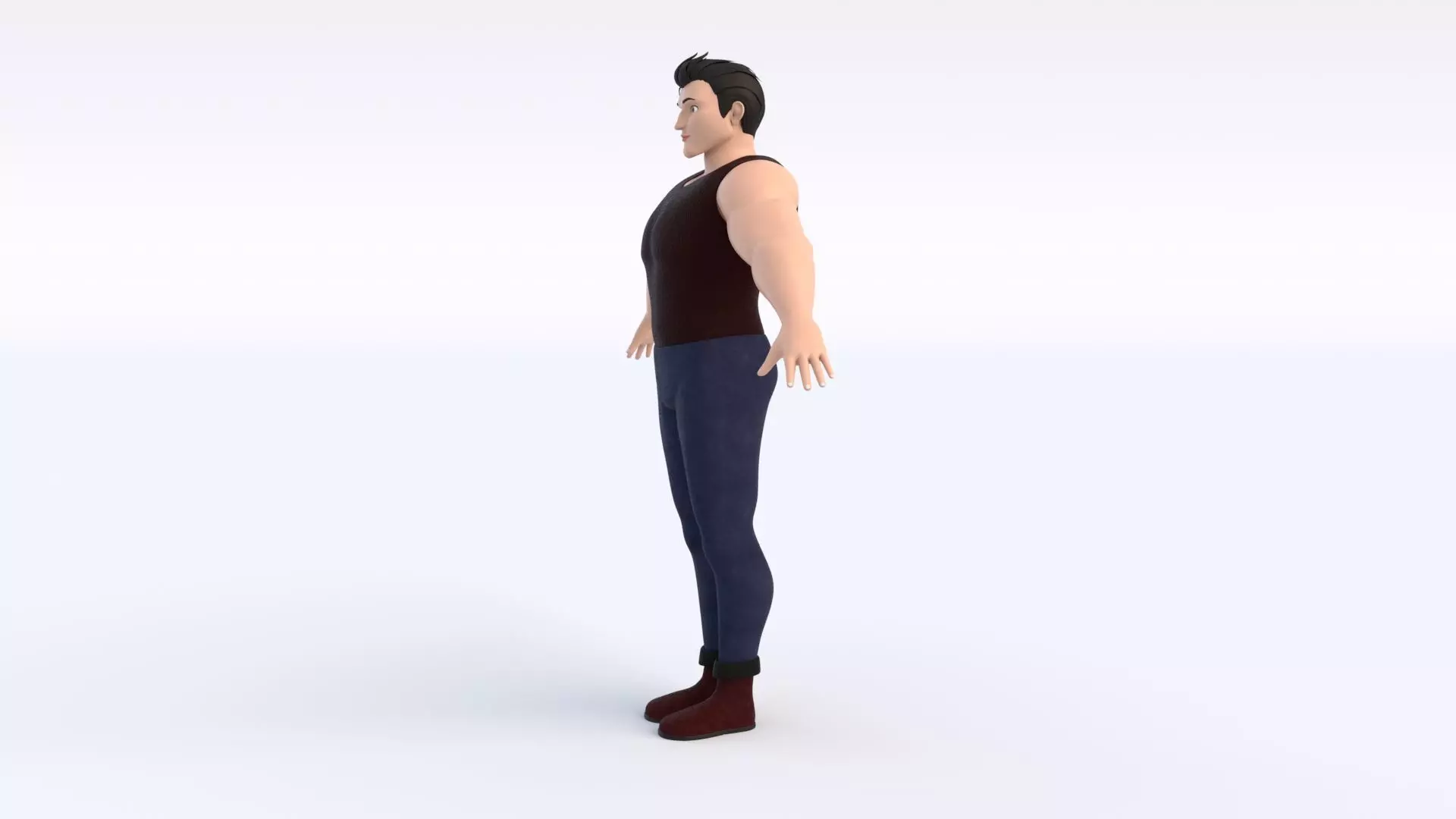Cartoon Man 3D model_9