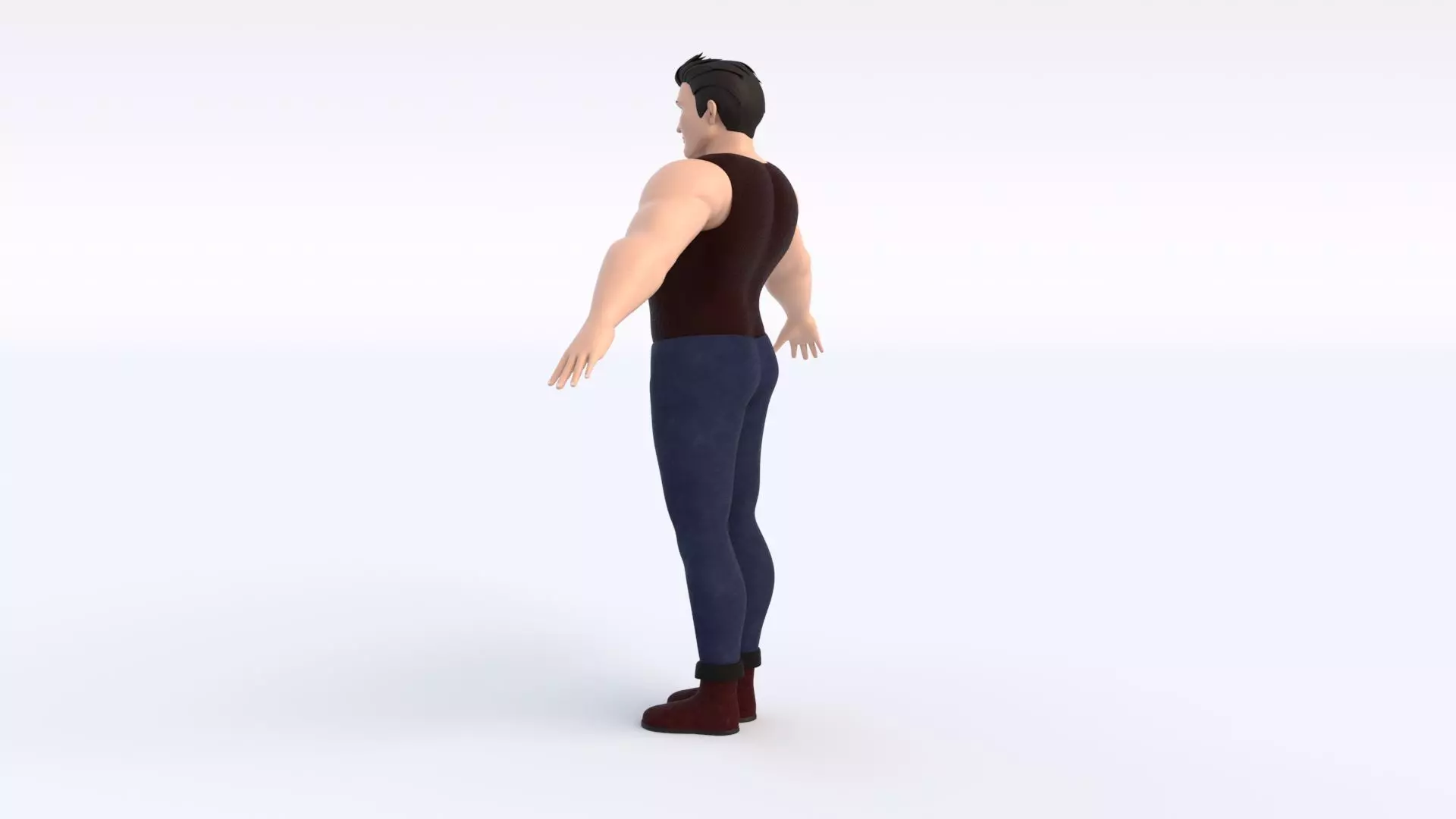 Cartoon Man 3D model_8