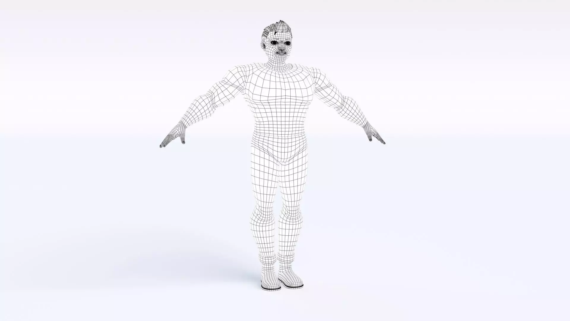 Cartoon Man 3D model_14