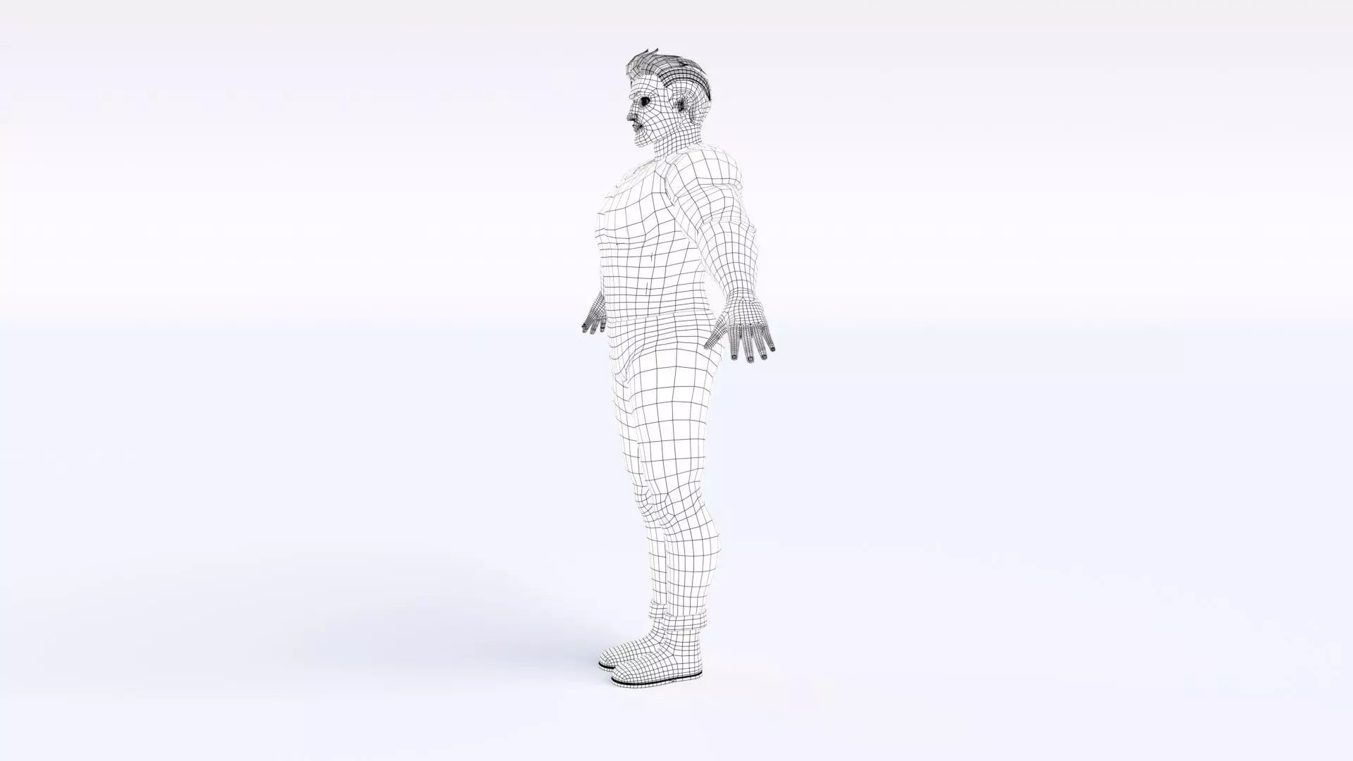 Cartoon Man 3D model_21