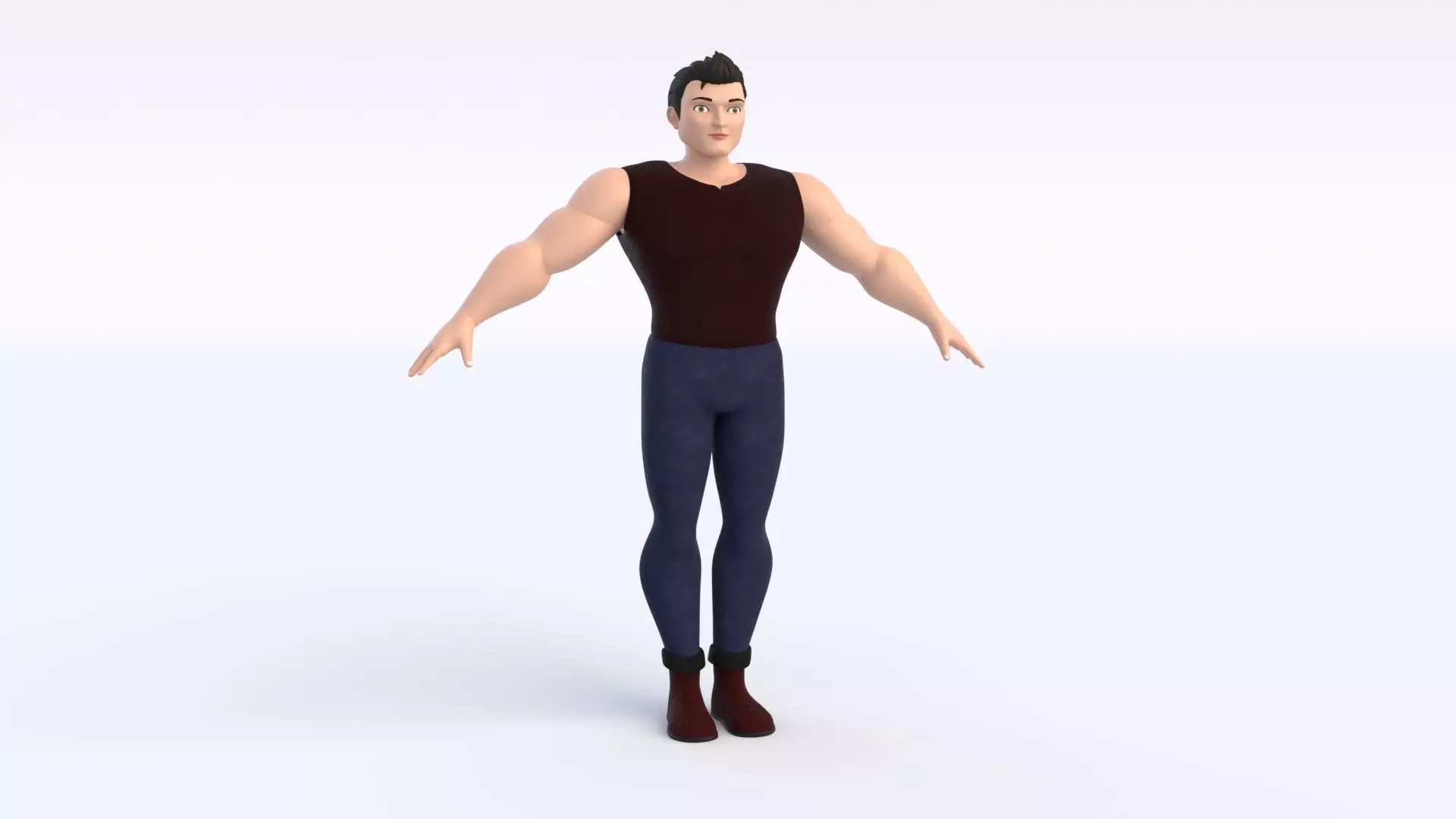 Cartoon Man 3D model_2