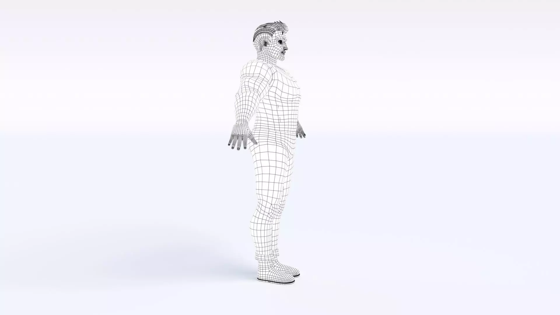 Cartoon Man 3D model_16