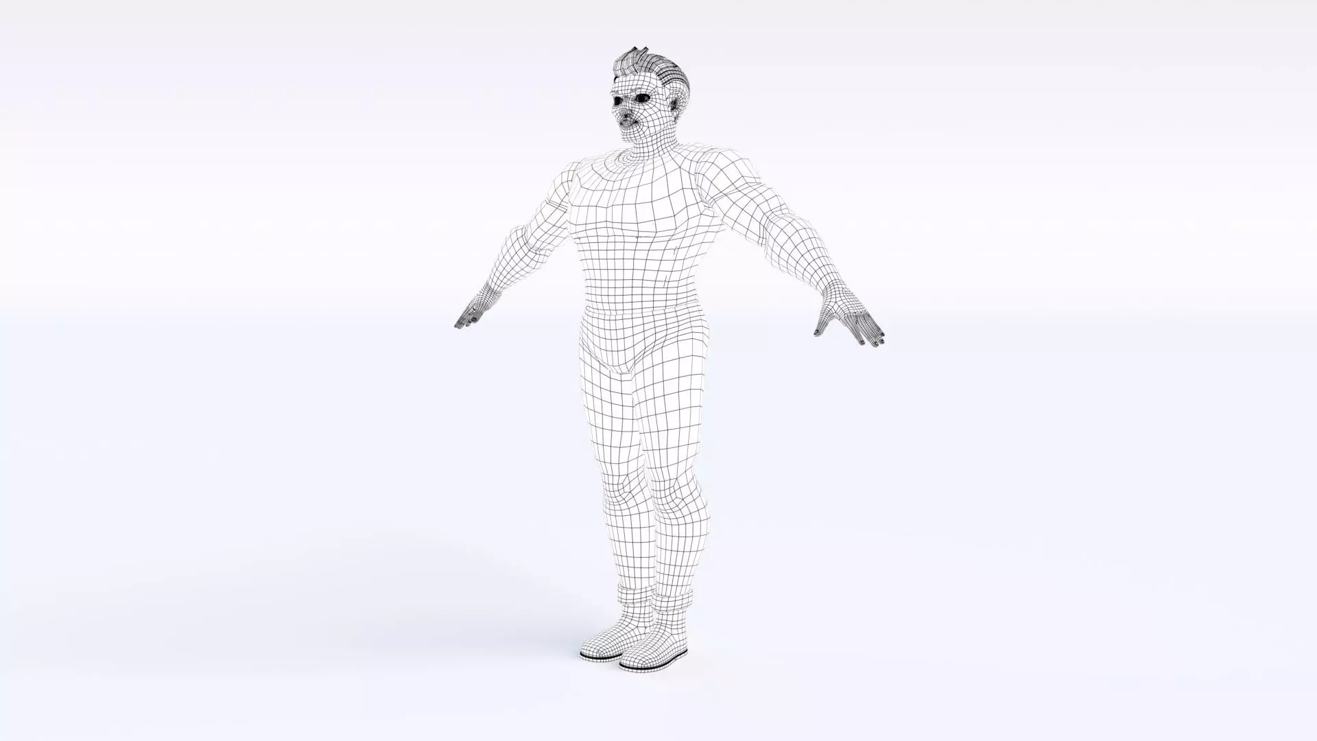 Cartoon Man 3D model_22