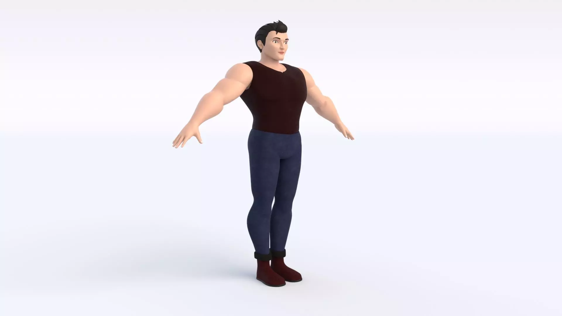 Cartoon Man 3D model_3