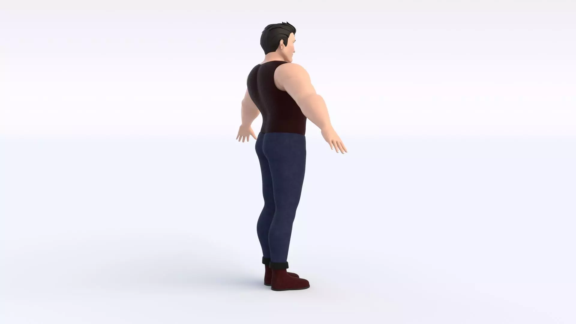 Cartoon Man 3D model_5