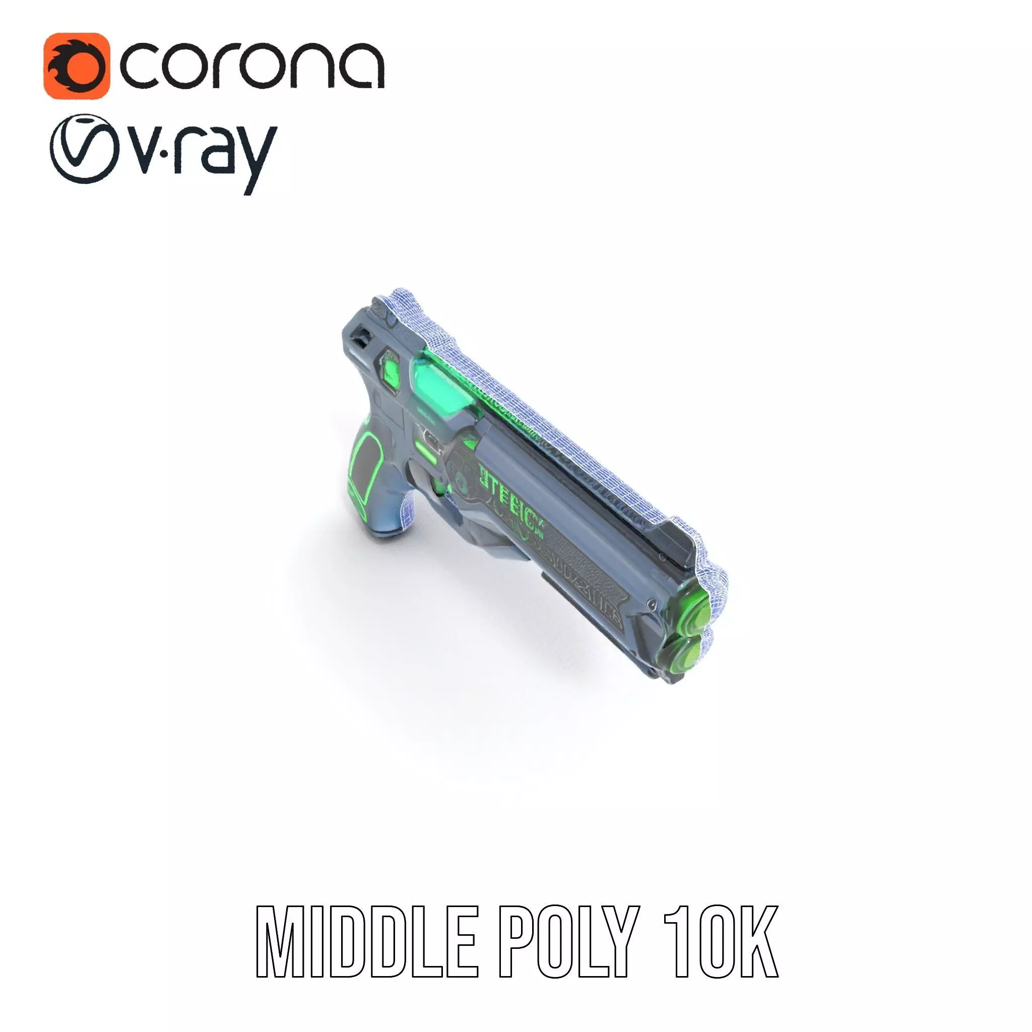 Neon Blaster model pack Low-poly 3D model_26