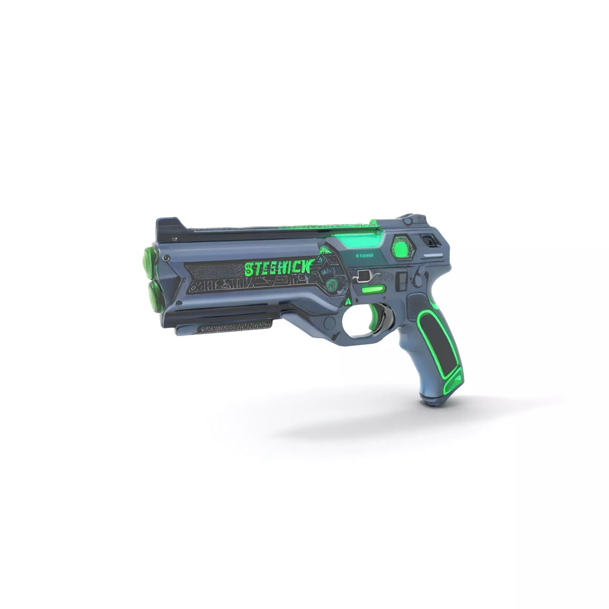 Neon Blaster model pack Low-poly 3D model_6