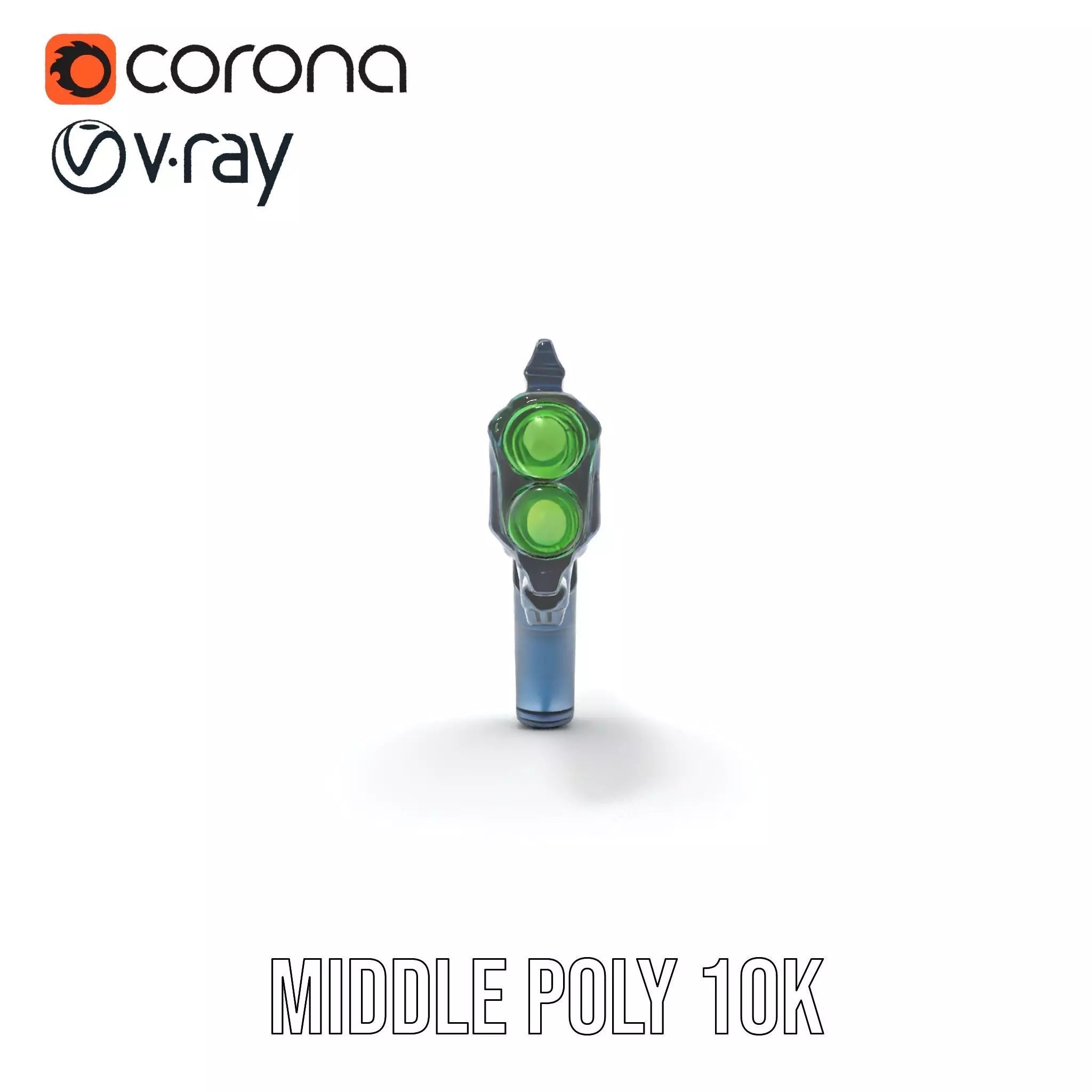 Neon Blaster model pack Low-poly 3D model_13